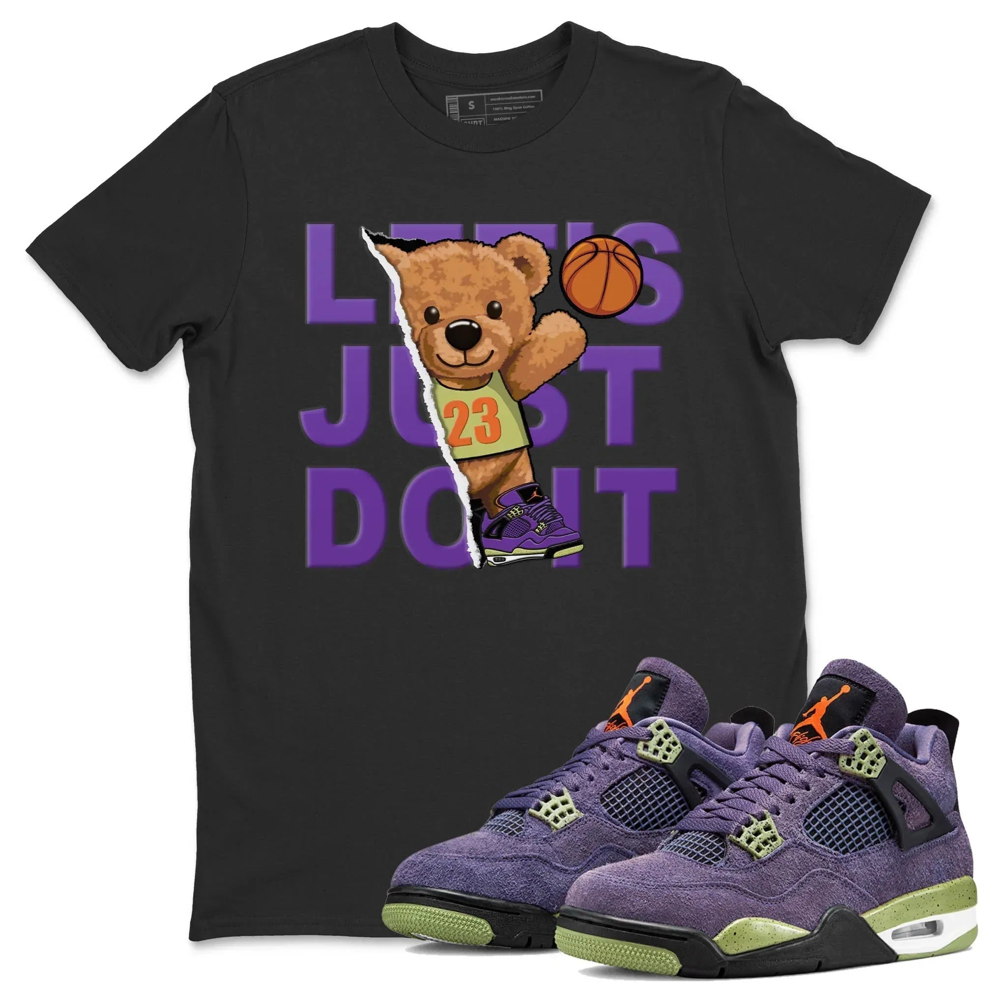 Rip Out Bear Unisex Tops - Air Jordan 4 Canyon Purple