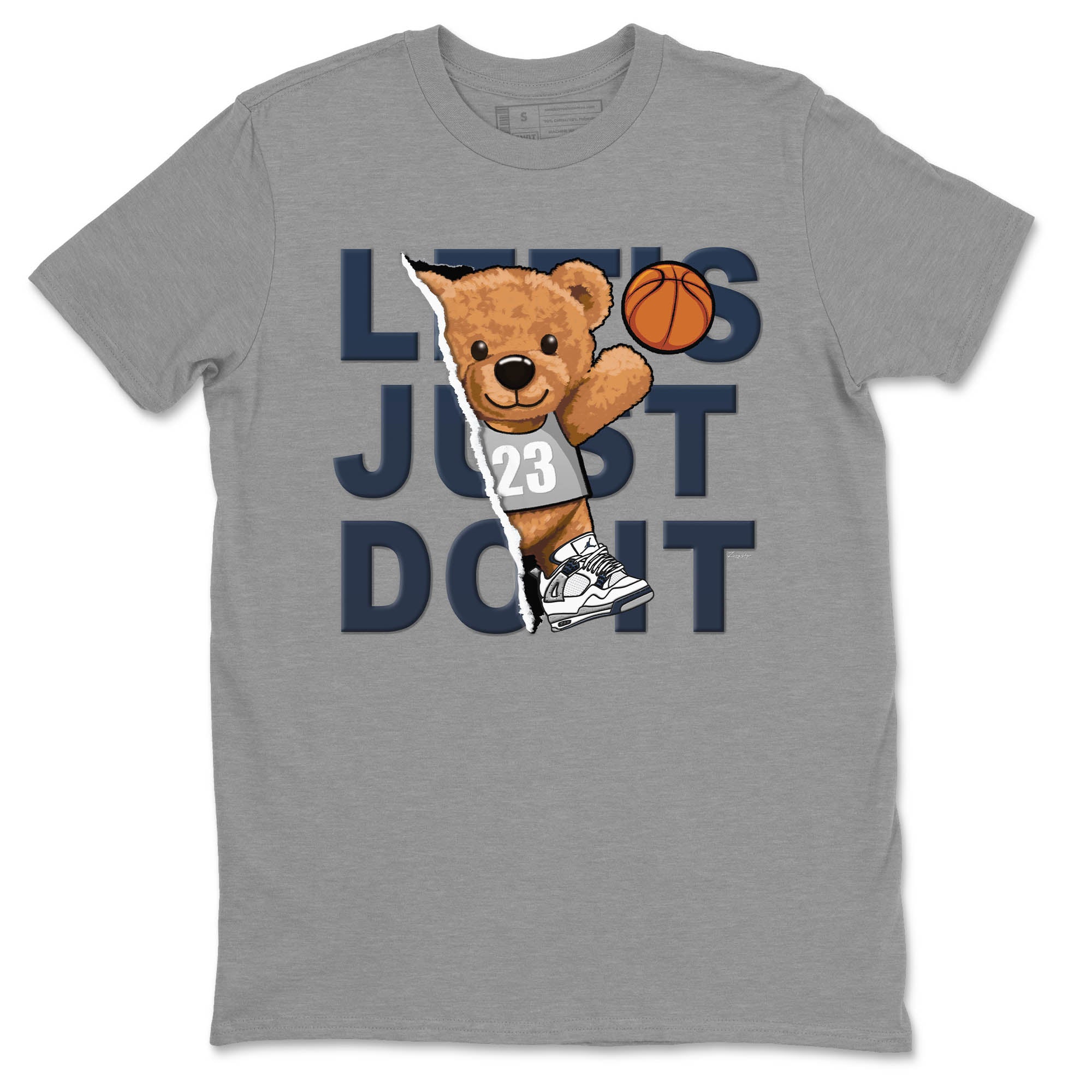 Rip Out Bear Unisex Tops - Air Jordan 4 Midnight Navy