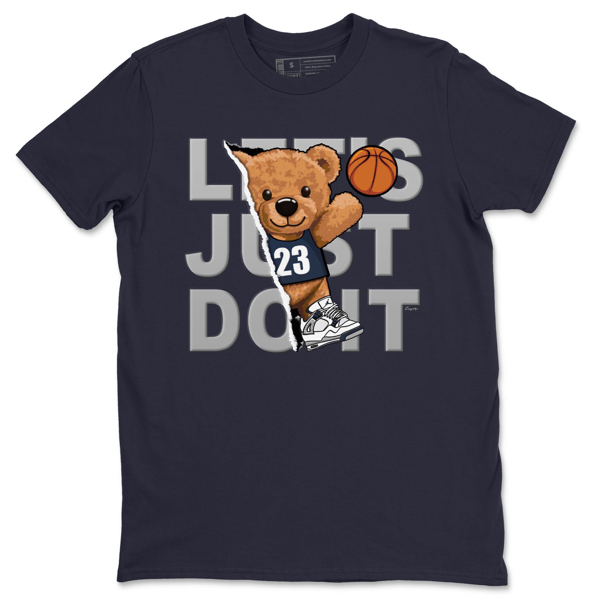 Rip Out Bear Unisex Tops - Air Jordan 4 Midnight Navy