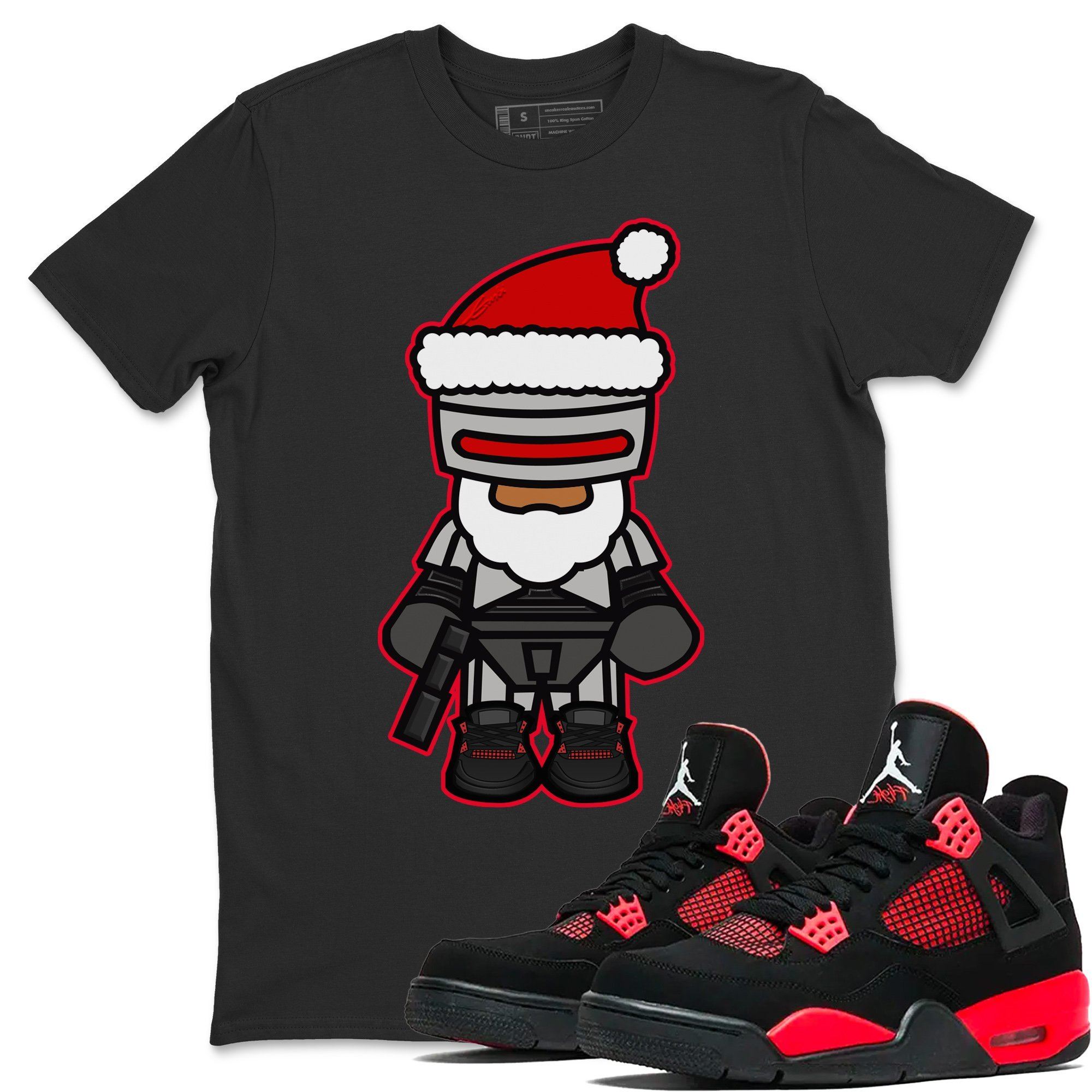 Robosanta Unisex Tops - Air Jordan 4 Red Thunder