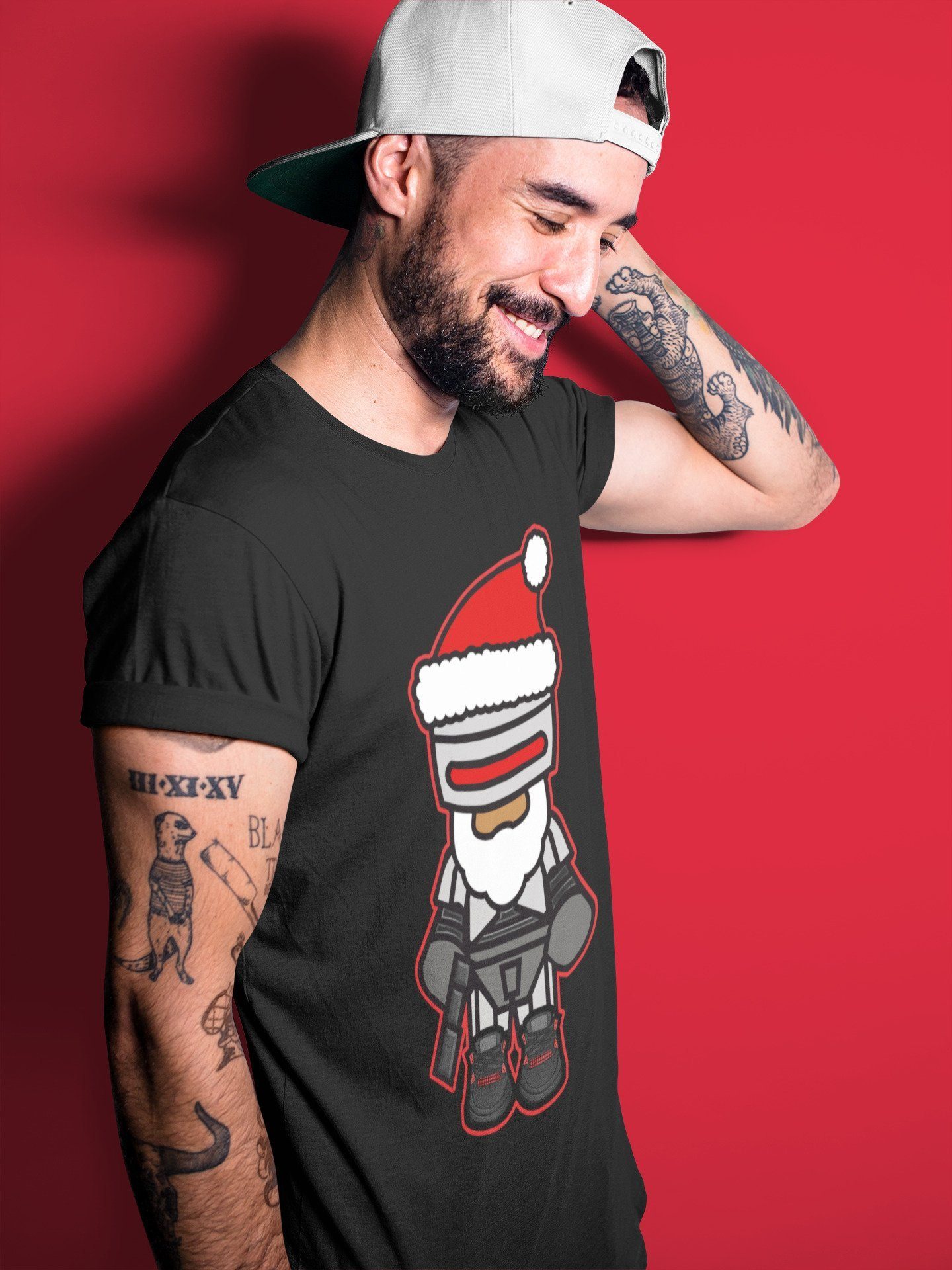 Robosanta Unisex Tops - Air Jordan 4 Red Thunder