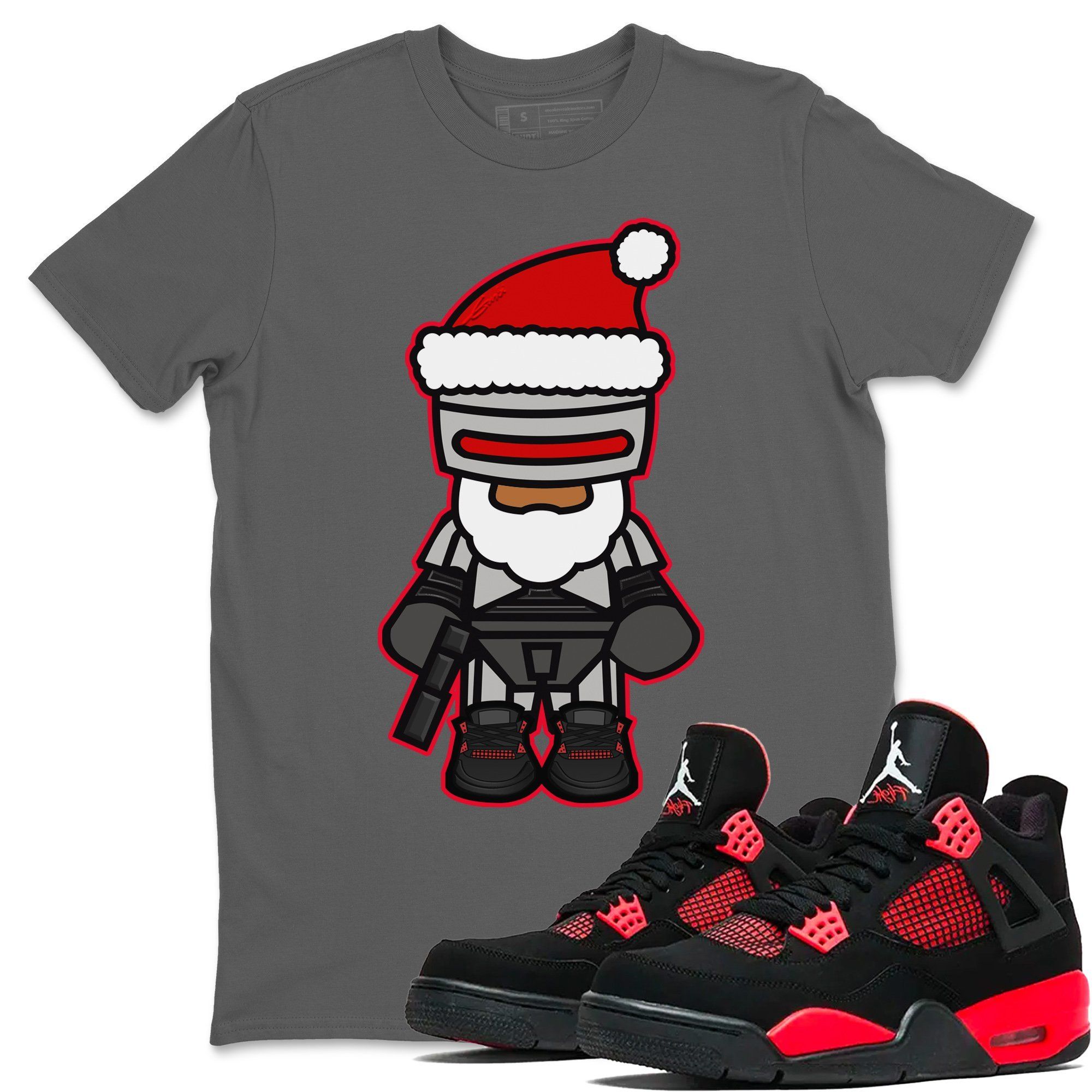 Robosanta Unisex Tops - Air Jordan 4 Red Thunder