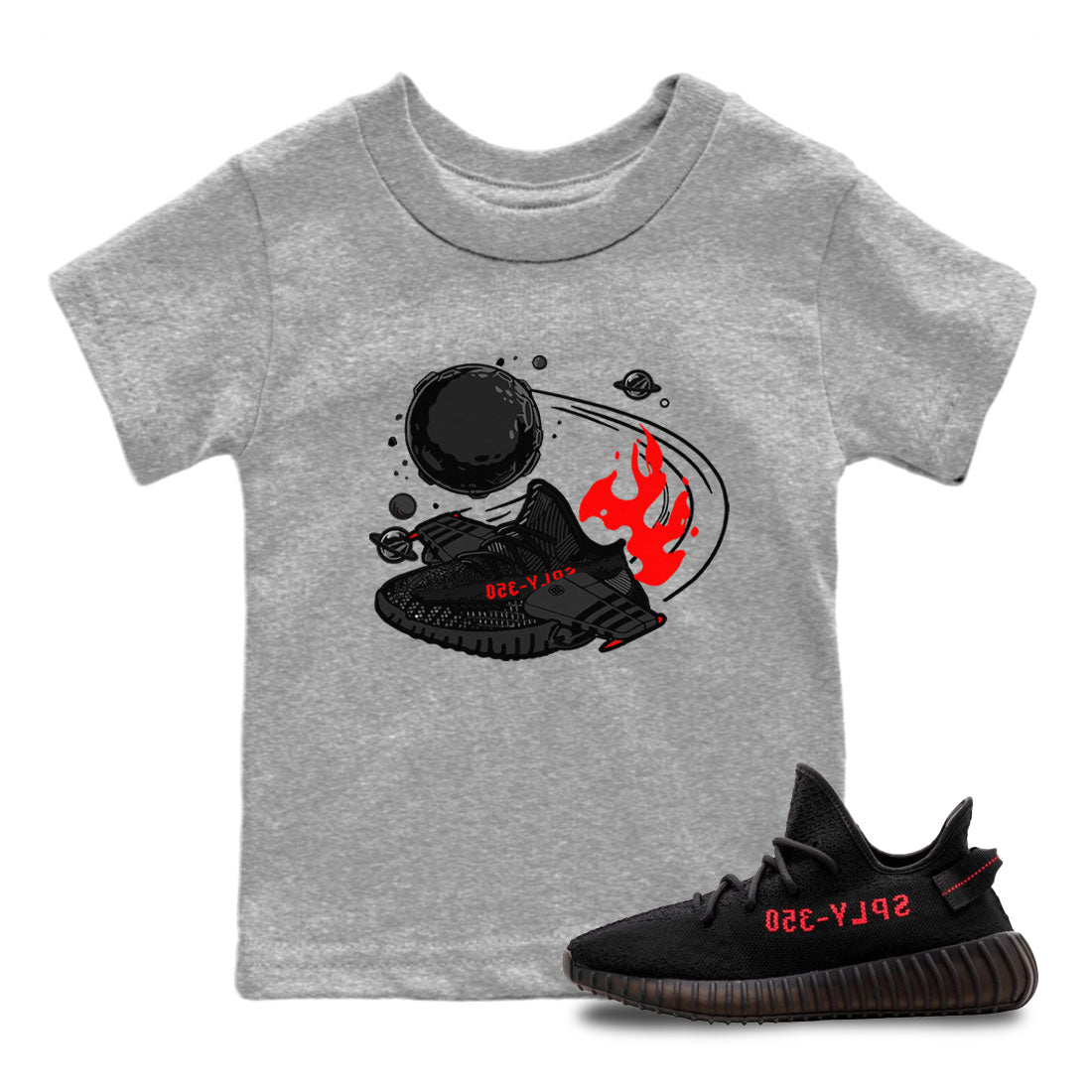Rocket Boost snkmatch Tee Kids - Yeezy 350 Bred