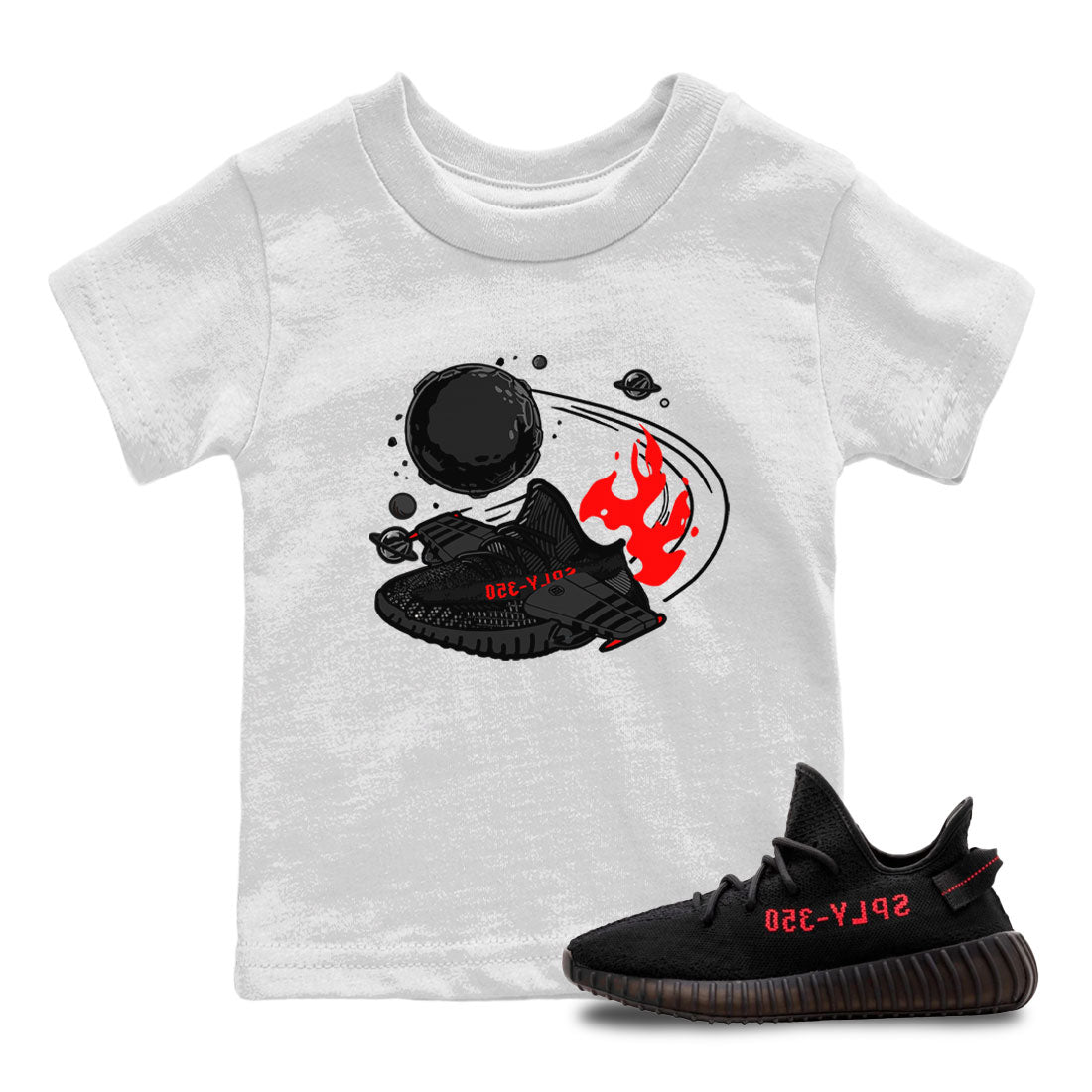 Rocket Boost snkmatch Tee Kids - Yeezy 350 Bred