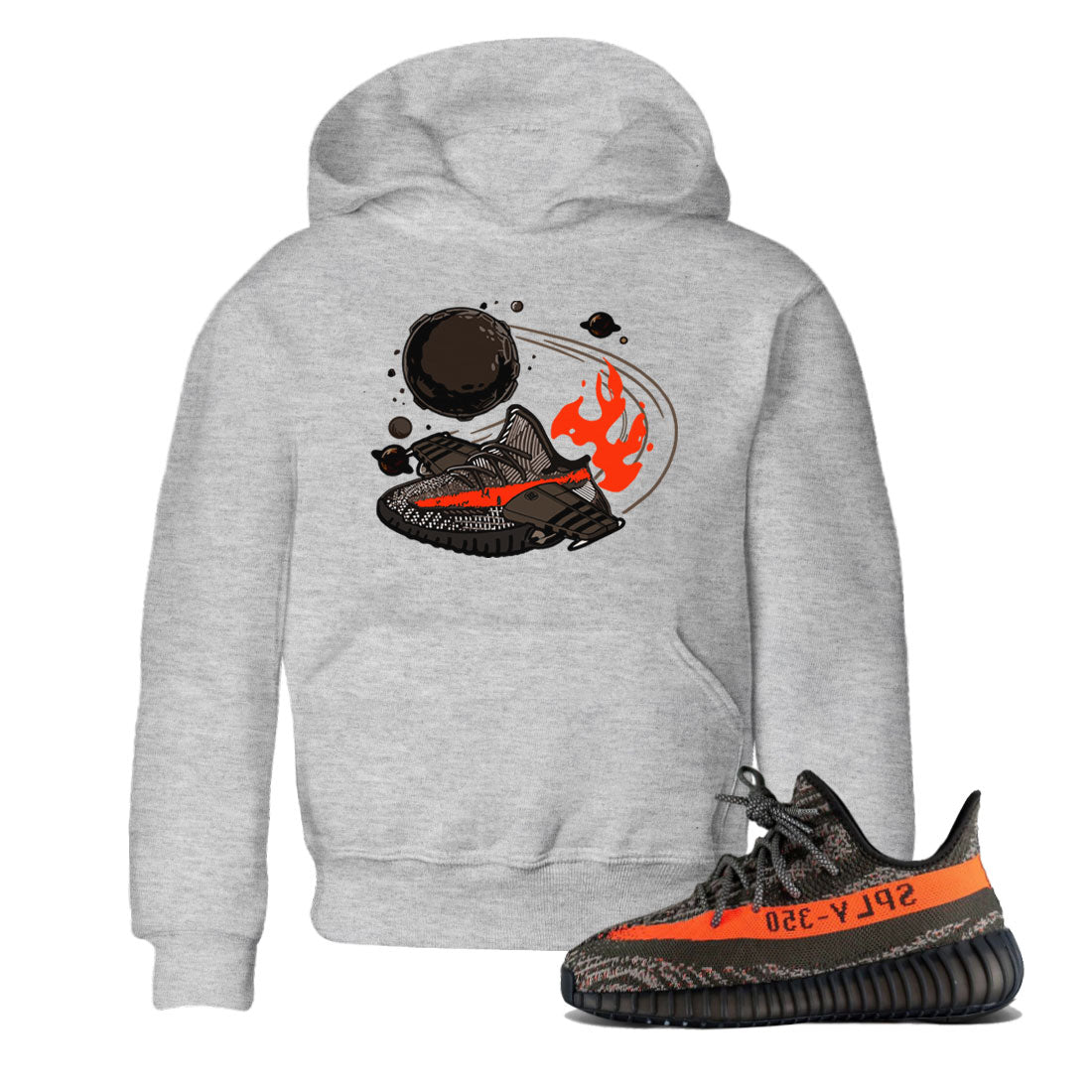 Rocket Boost snkmatch Tee Kids - Yeezy 350 Carbon Beluga