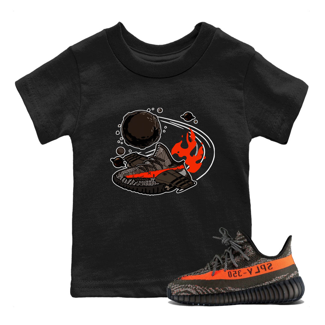 Rocket Boost snkmatch Tee Kids - Yeezy 350 Carbon Beluga