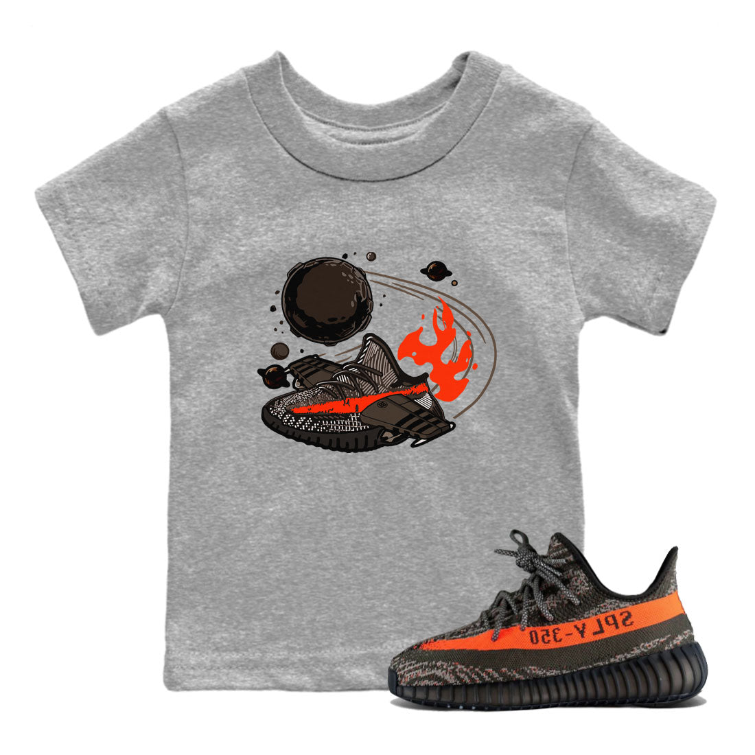 Rocket Boost snkmatch Tee Kids - Yeezy 350 Carbon Beluga