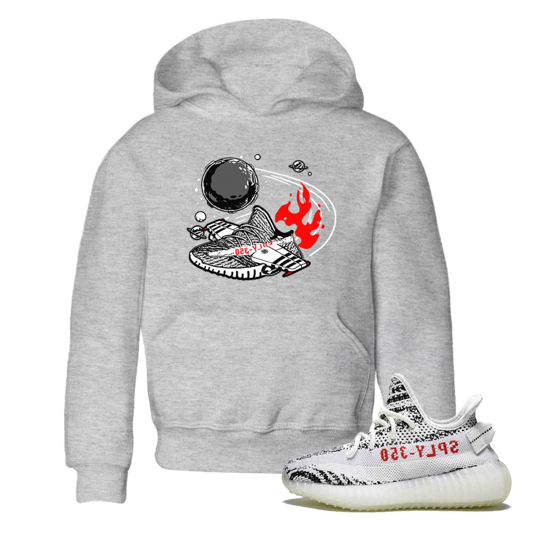 Rocket Boost snkmatch Tee Kids - Yeezy 350 Zebra