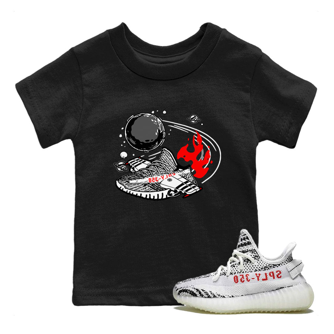 Rocket Boost snkmatch Tee Kids - Yeezy 350 Zebra