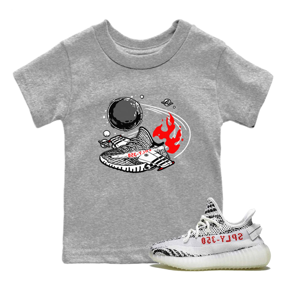 Rocket Boost snkmatch Tee Kids - Yeezy 350 Zebra