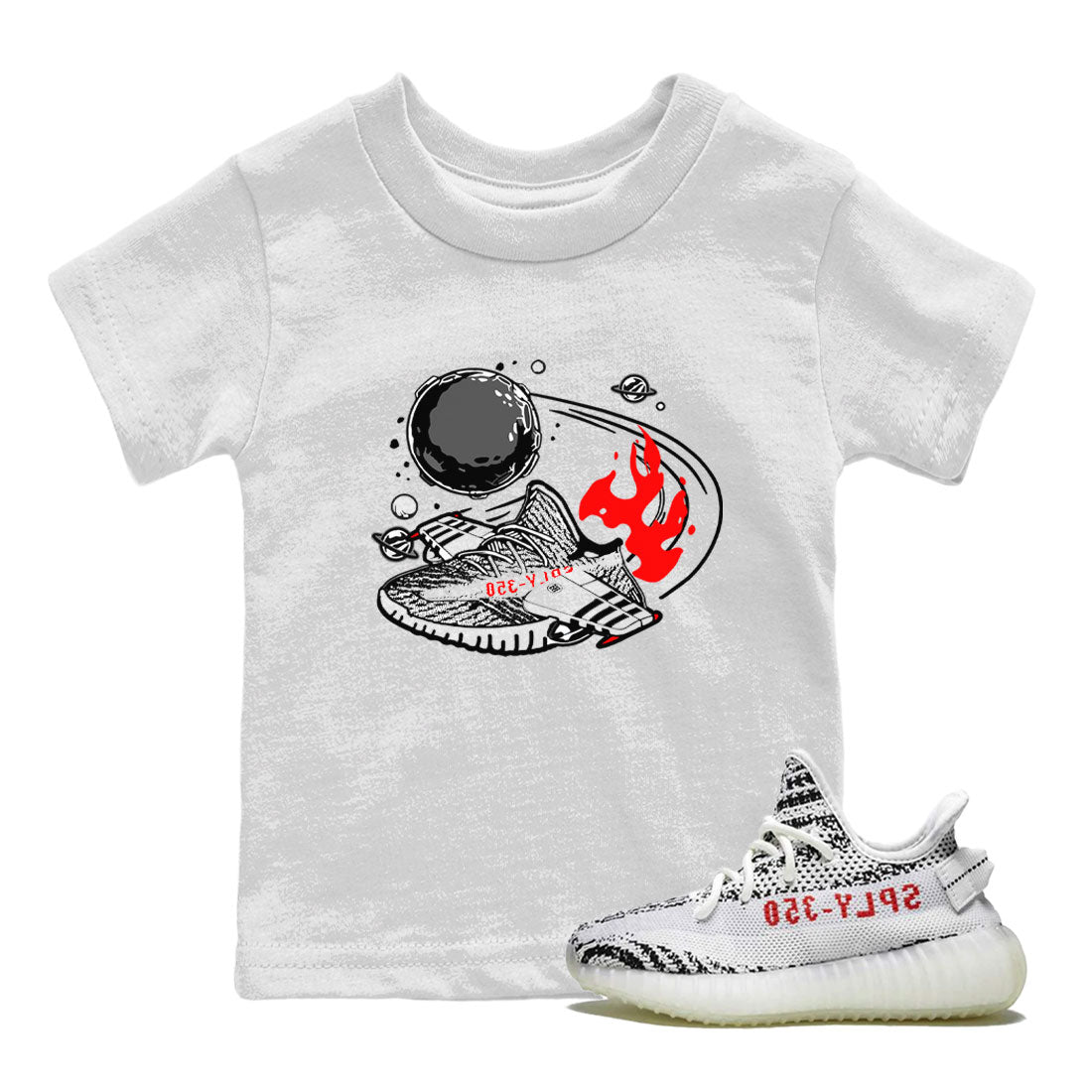 Rocket Boost snkmatch Tee Kids - Yeezy 350 Zebra