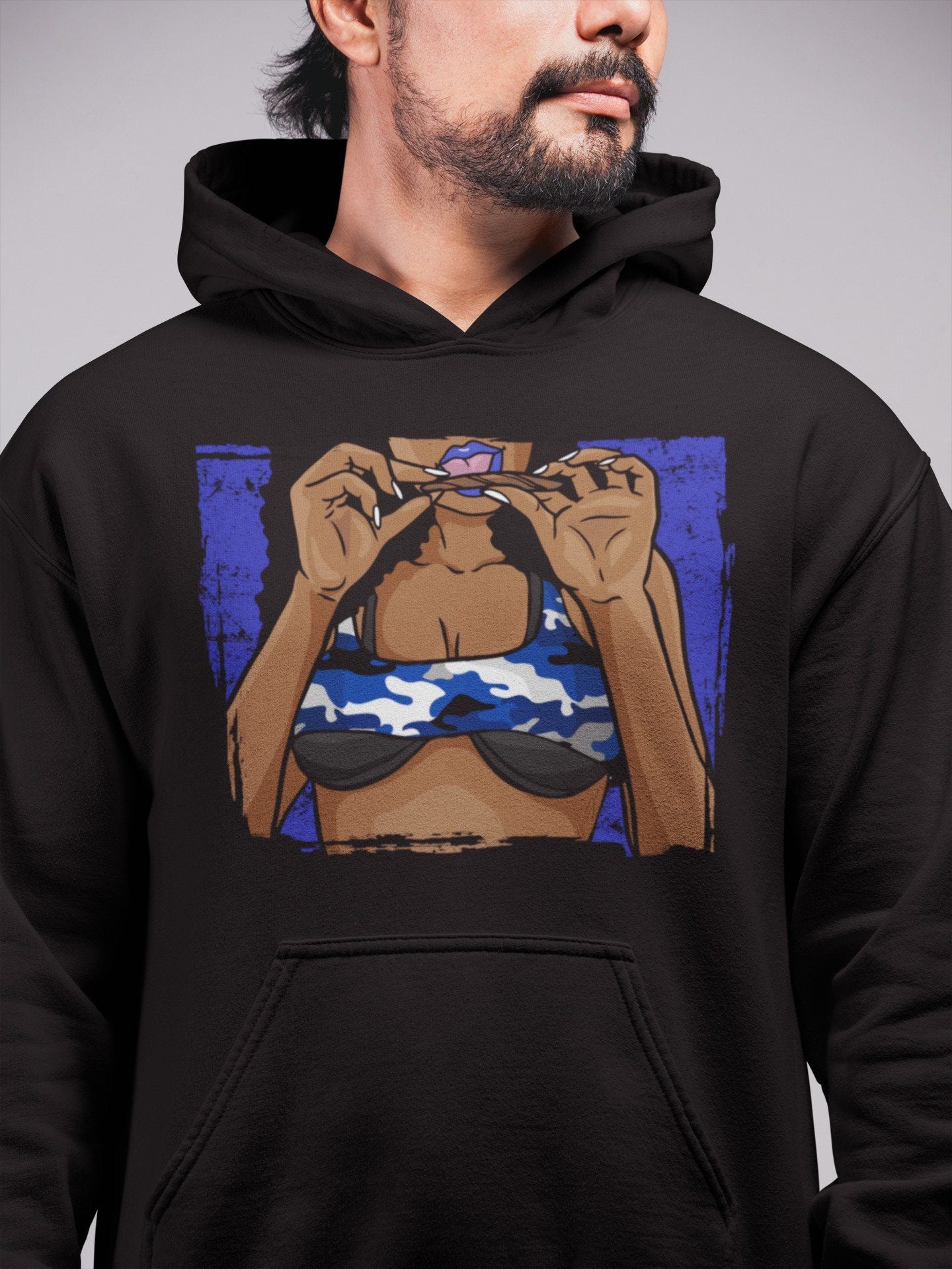 Roll Up Unisex Tops - Air Jordan 1 Royal Black