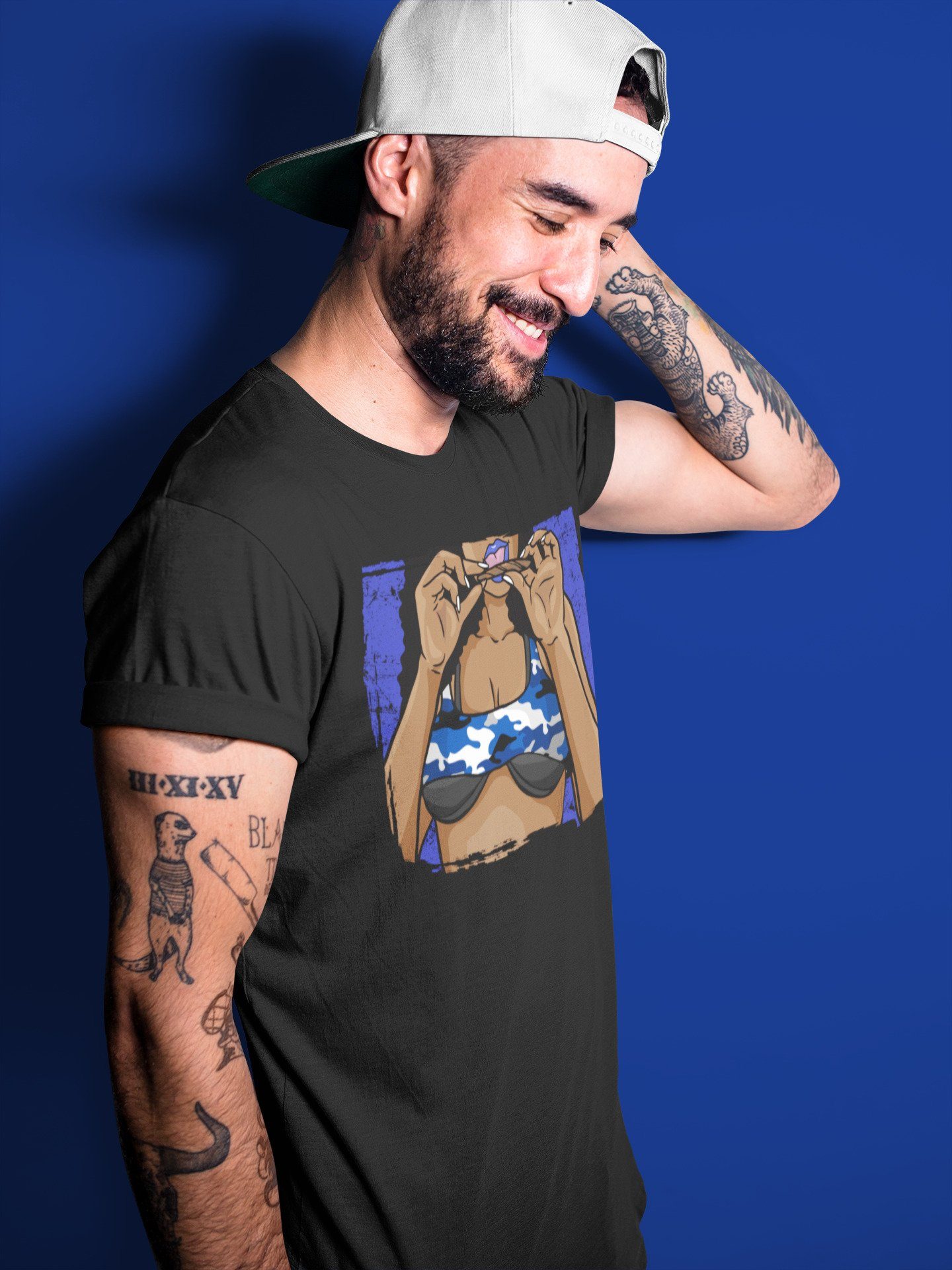 Roll Up Unisex Tops - Air Jordan 1 Royal Black