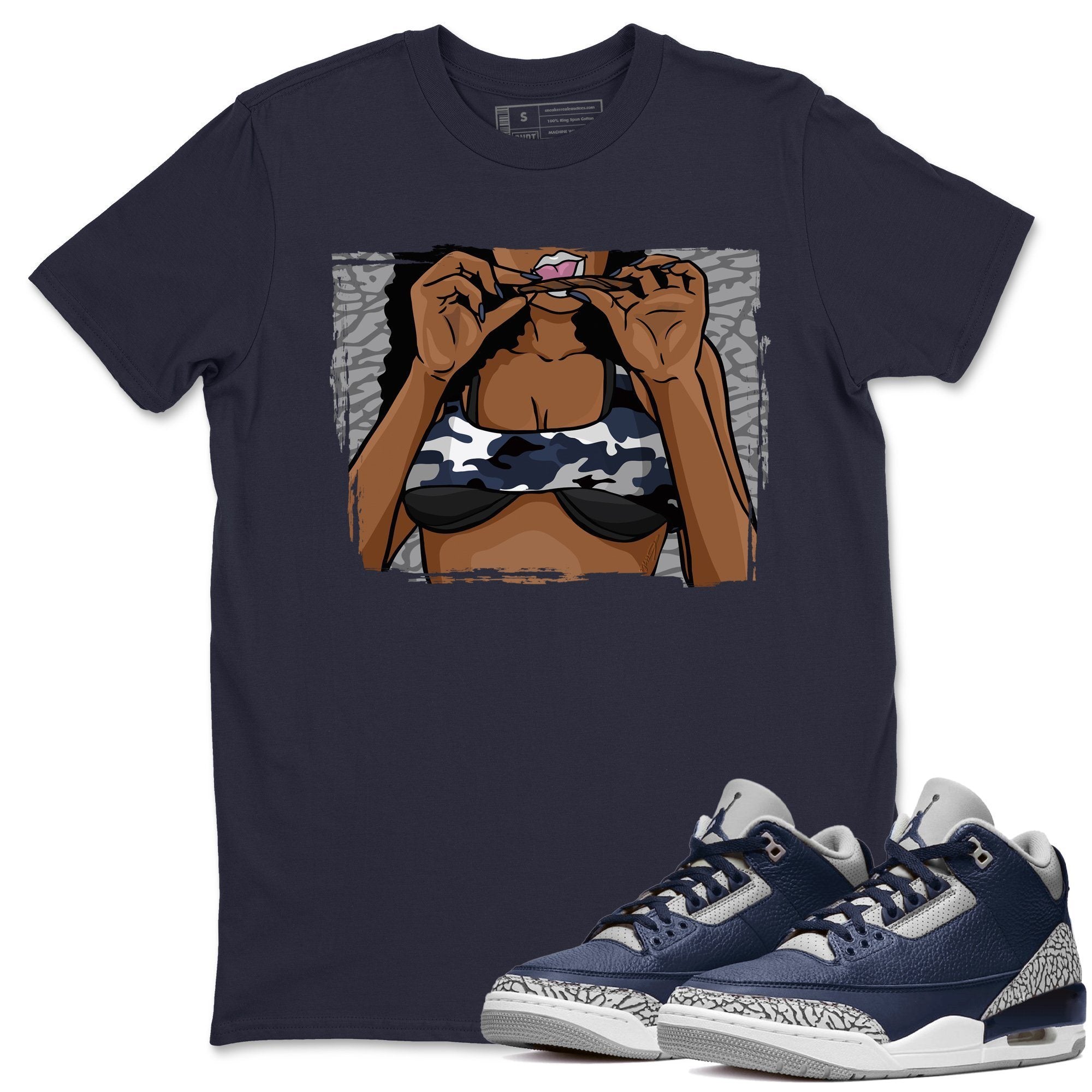 Roll Up Unisex Tops - Air Jordan 3 Midnight Navy