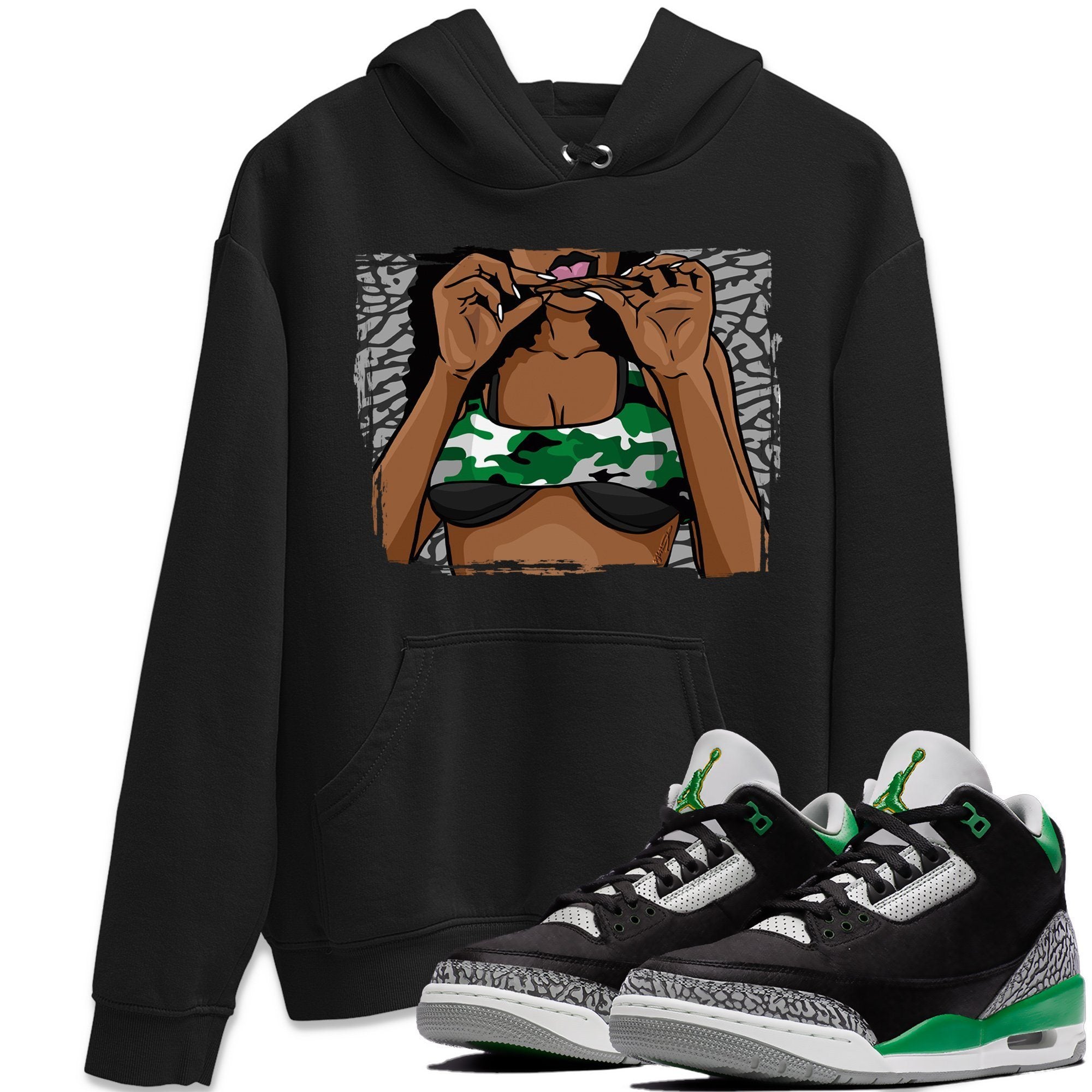 Roll Up Unisex Tops - Air Jordan 3 Pine Green