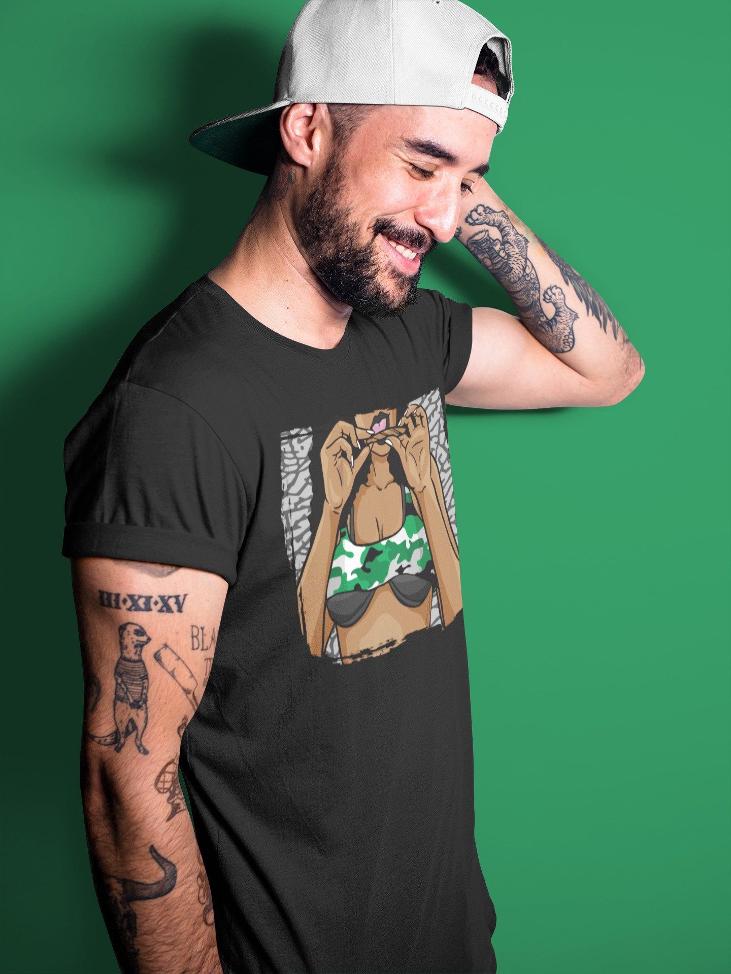 Roll Up Unisex Tops - Air Jordan 3 Pine Green