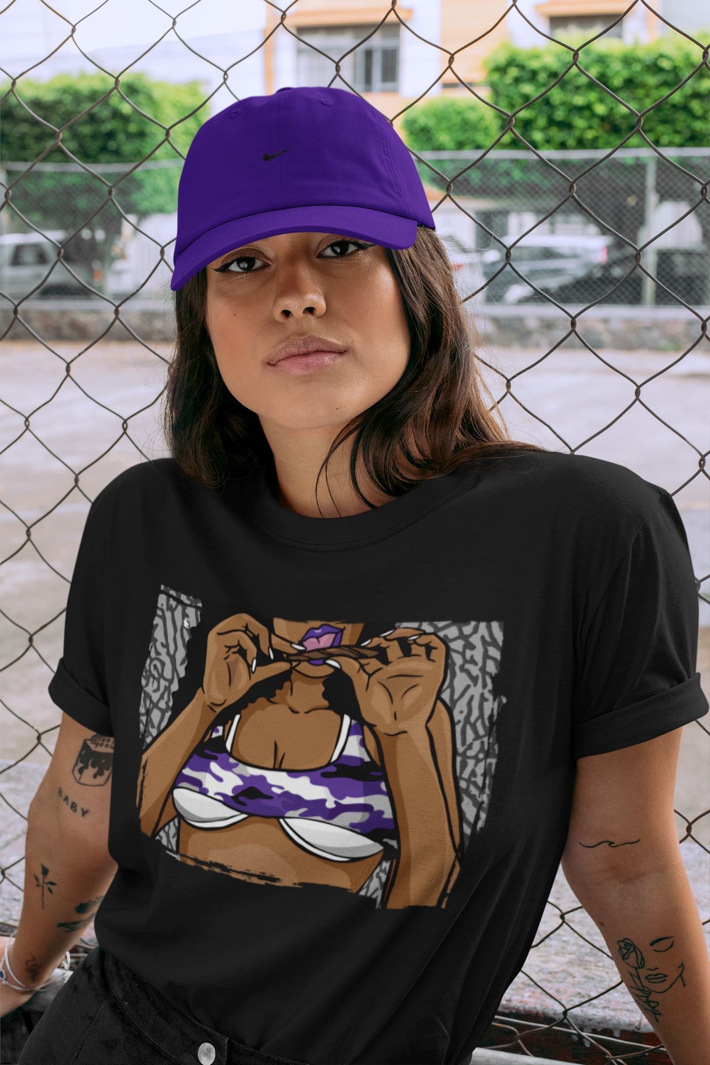Roll Up Unisex Tops - Air Jordan 3 Dark Iris