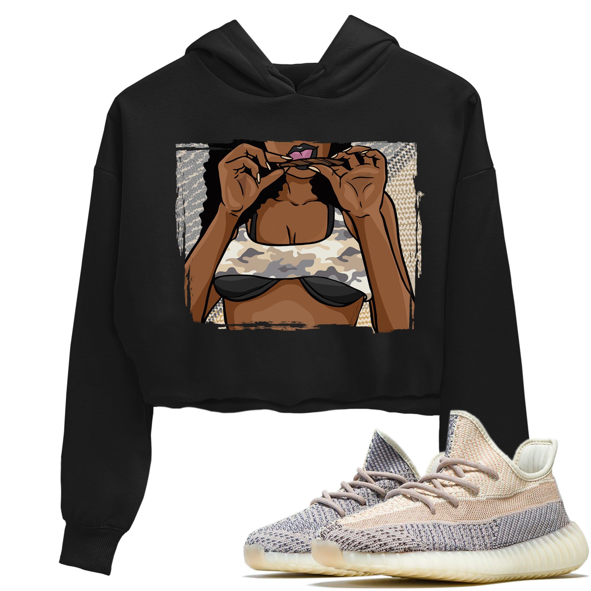 Roll Up Women's Tops - Yeezy 350 Ash Pearl