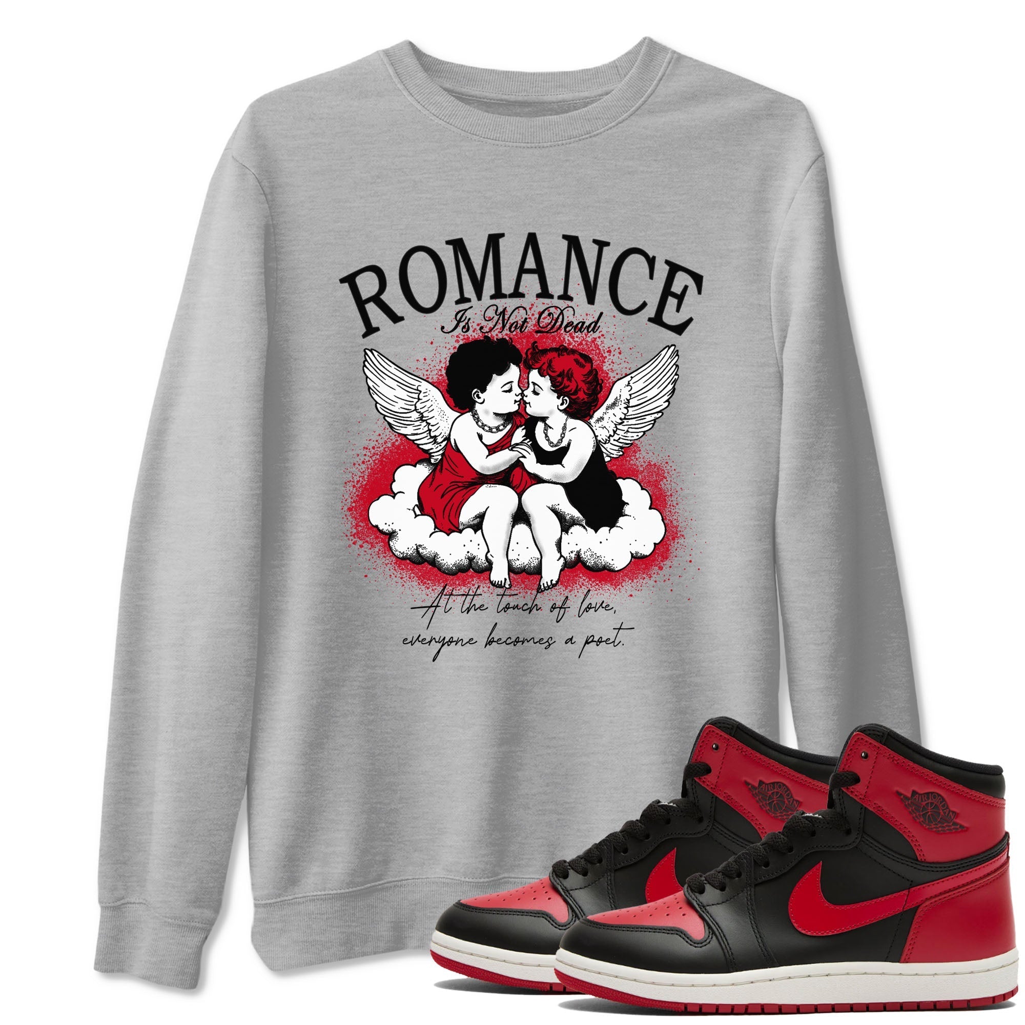 Romance Is Not Dead snkmatch Tees - Air Jordan 1 '85 Bred