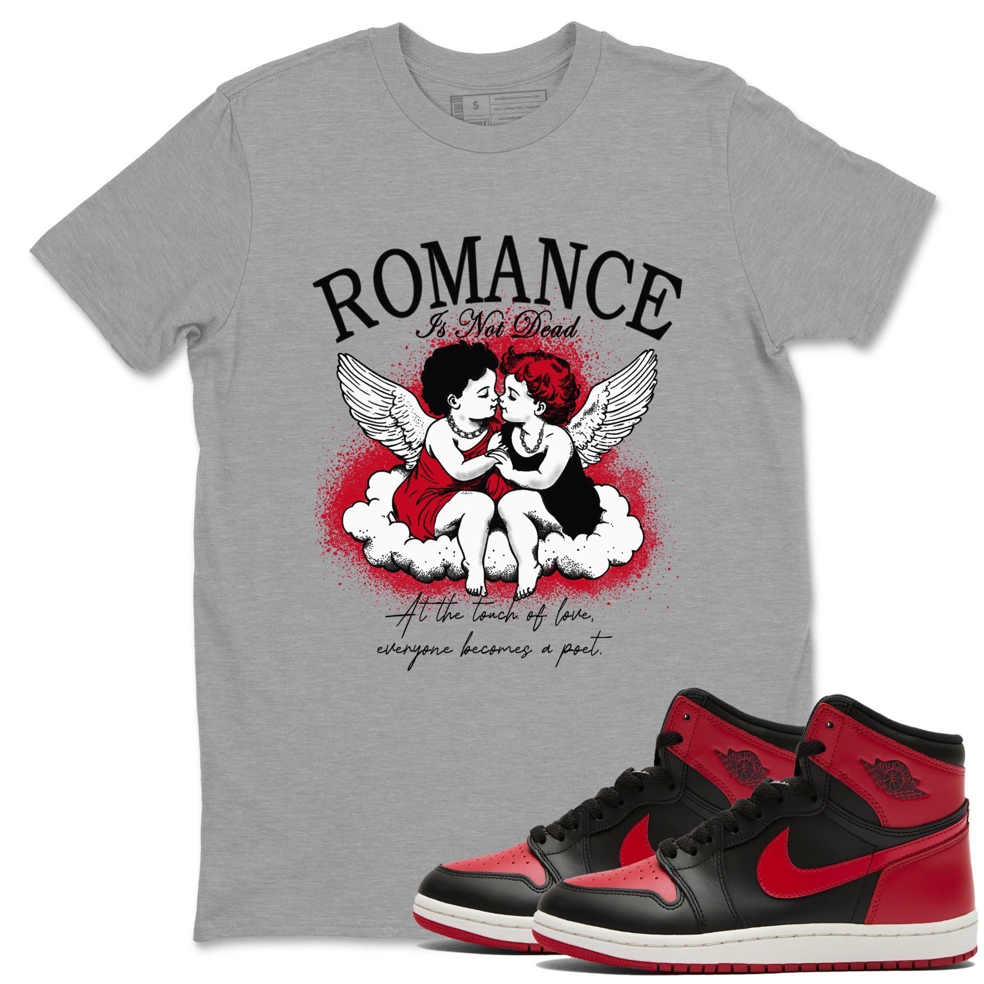 Romance Is Not Dead snkmatch Tees - Air Jordan 1 '85 Bred