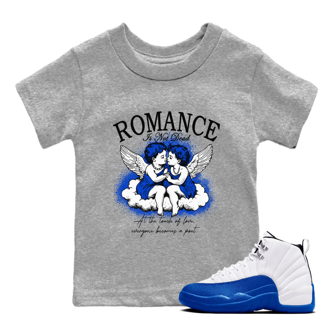 Romance Is Not Dead snkmatch Tees Kids - Air Jordan 12 Blueberry