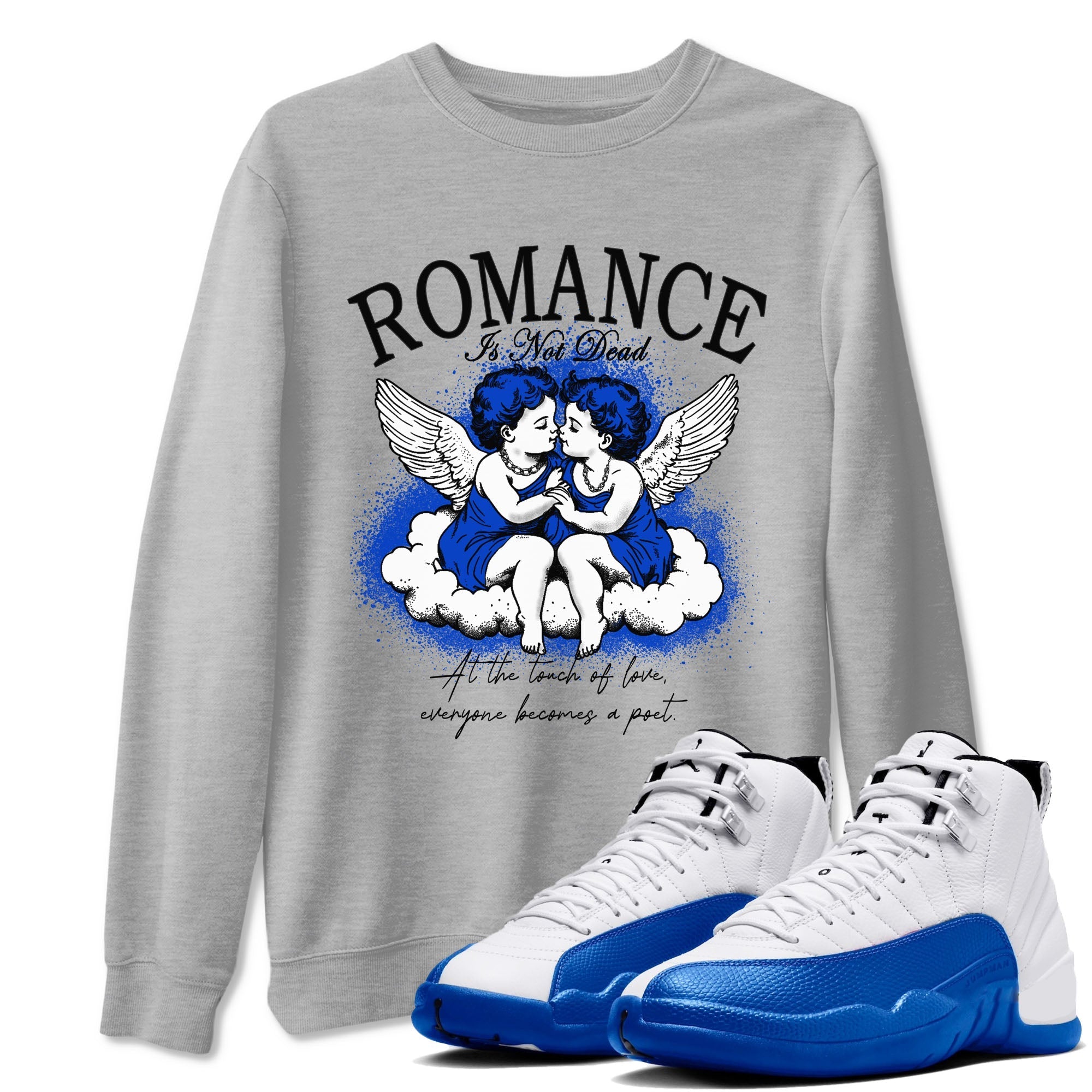 Romance Is Not Dead snkmatch Tees - Air Jordan 12 Blueberry