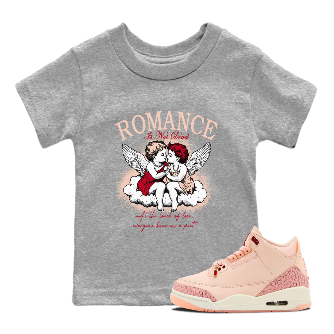 Romance Is Not Dead snkmatch Tees Kids - Air Jordan 3 Valentines Day