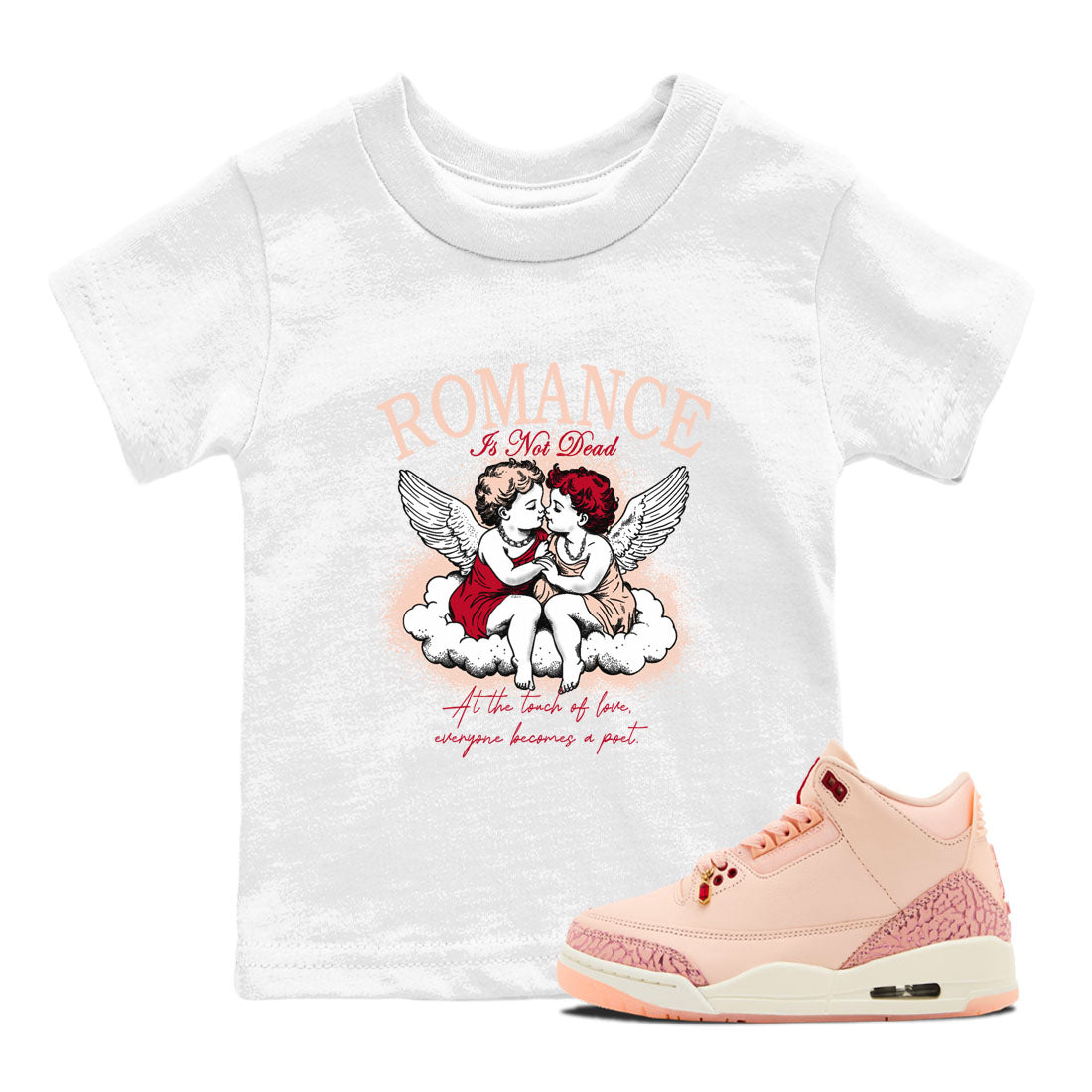 Romance Is Not Dead snkmatch Tees Kids - Air Jordan 3 Valentines Day