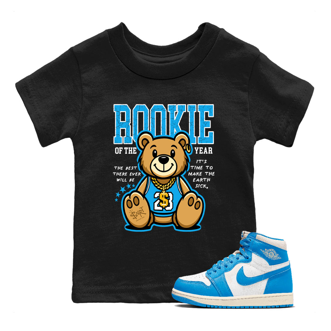 Rookie Of The Year snkmatch Tees Kids - Air Jordan 1 UNC Reimagined