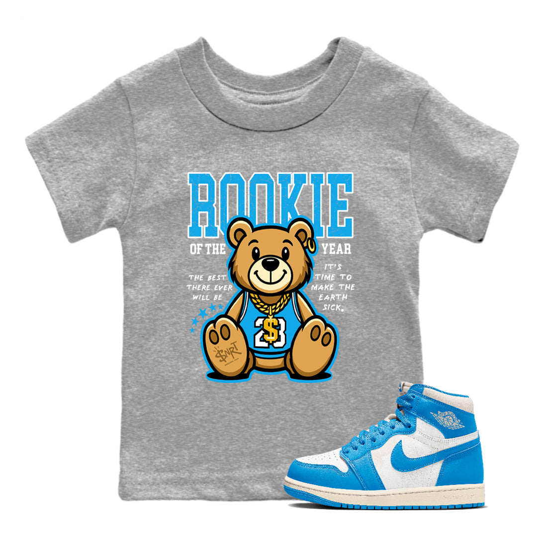 Rookie Of The Year snkmatch Tees Kids - Air Jordan 1 UNC Reimagined