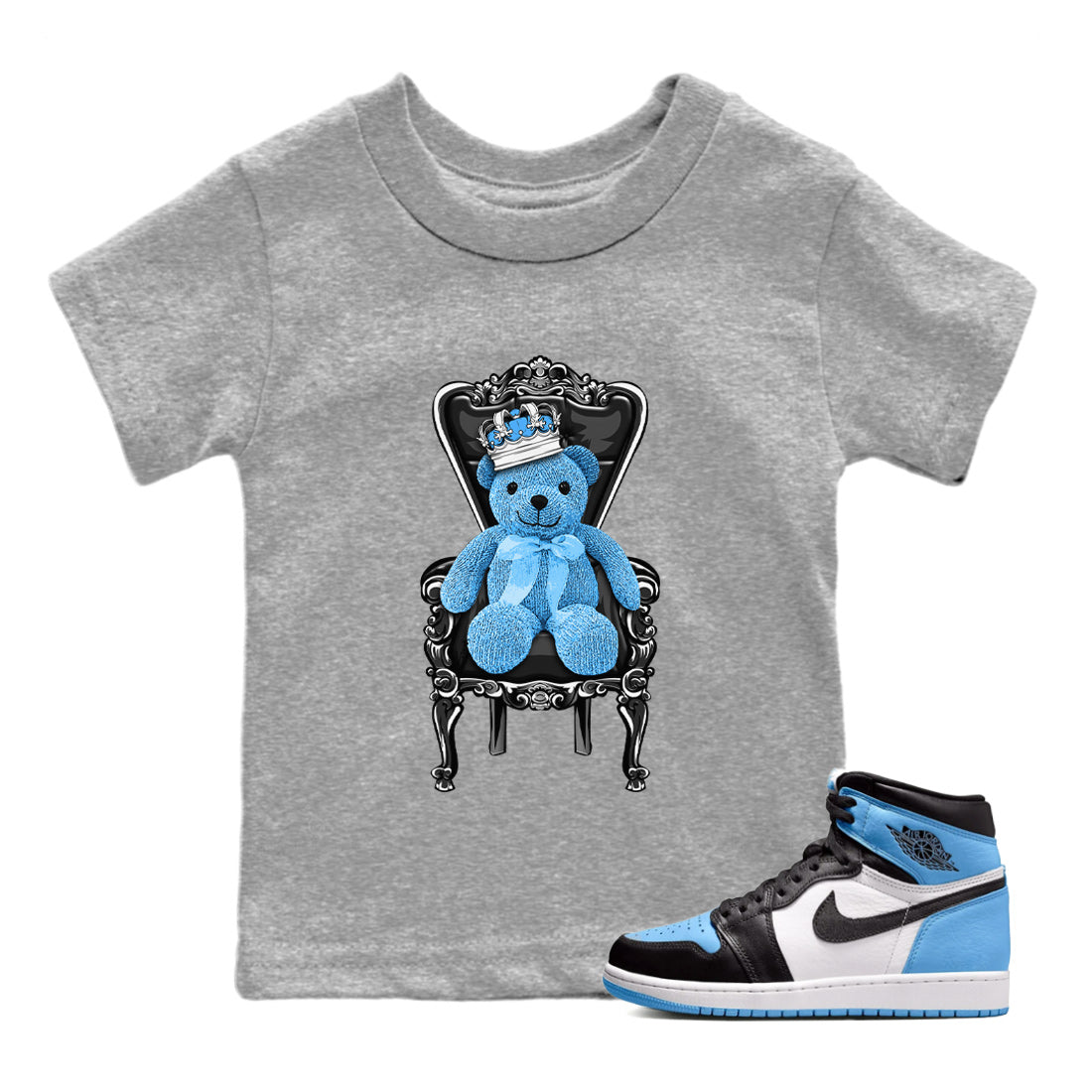 Royal Bear Kids Tops - Air Jordan 1 UNC Toe