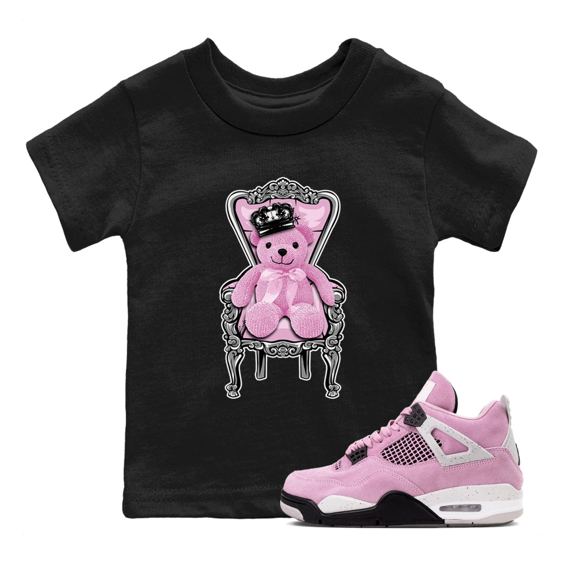 Royal Bear snkmatch Tees Kids - Air Jordan 4 Orchid