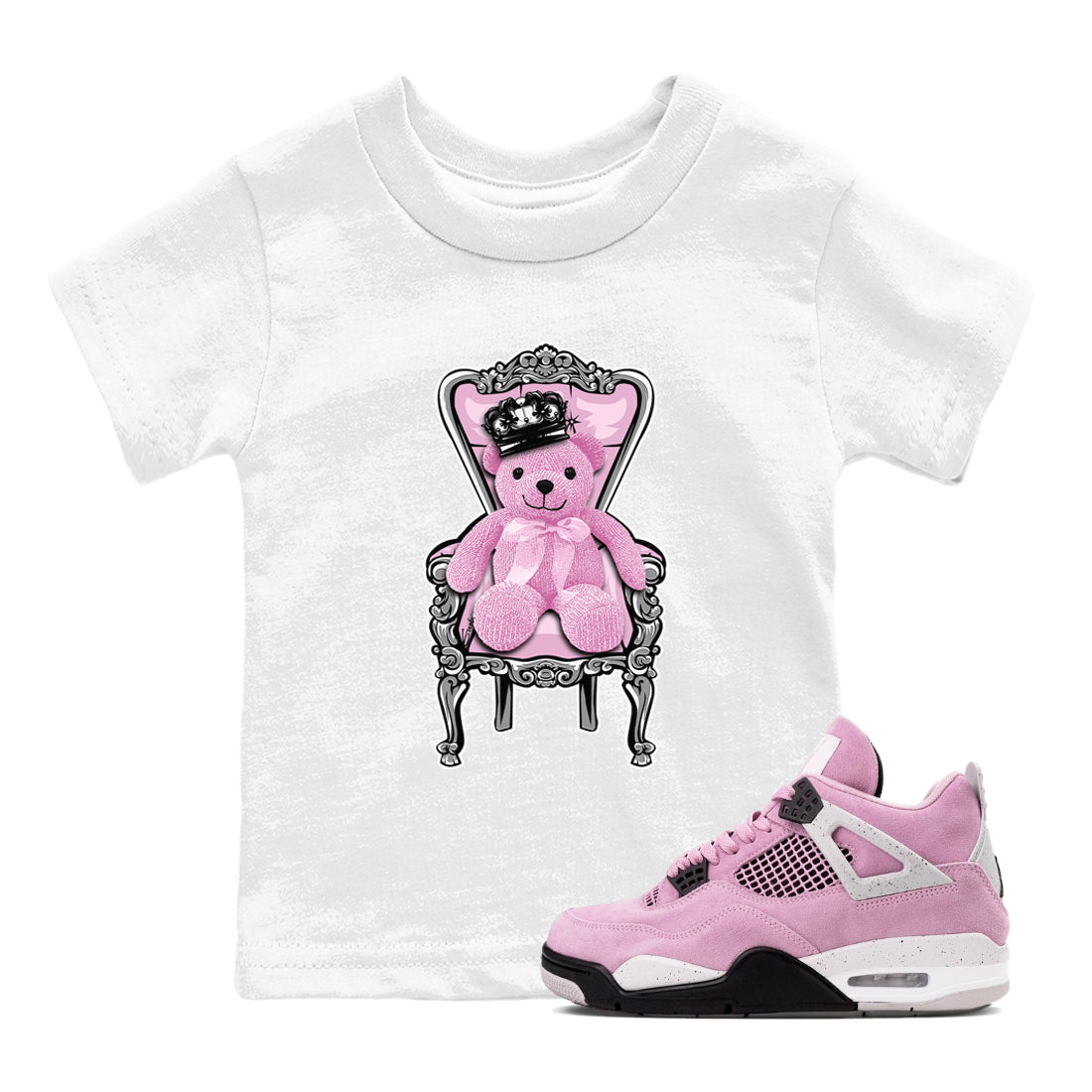 Royal Bear snkmatch Tees Kids - Air Jordan 4 Orchid