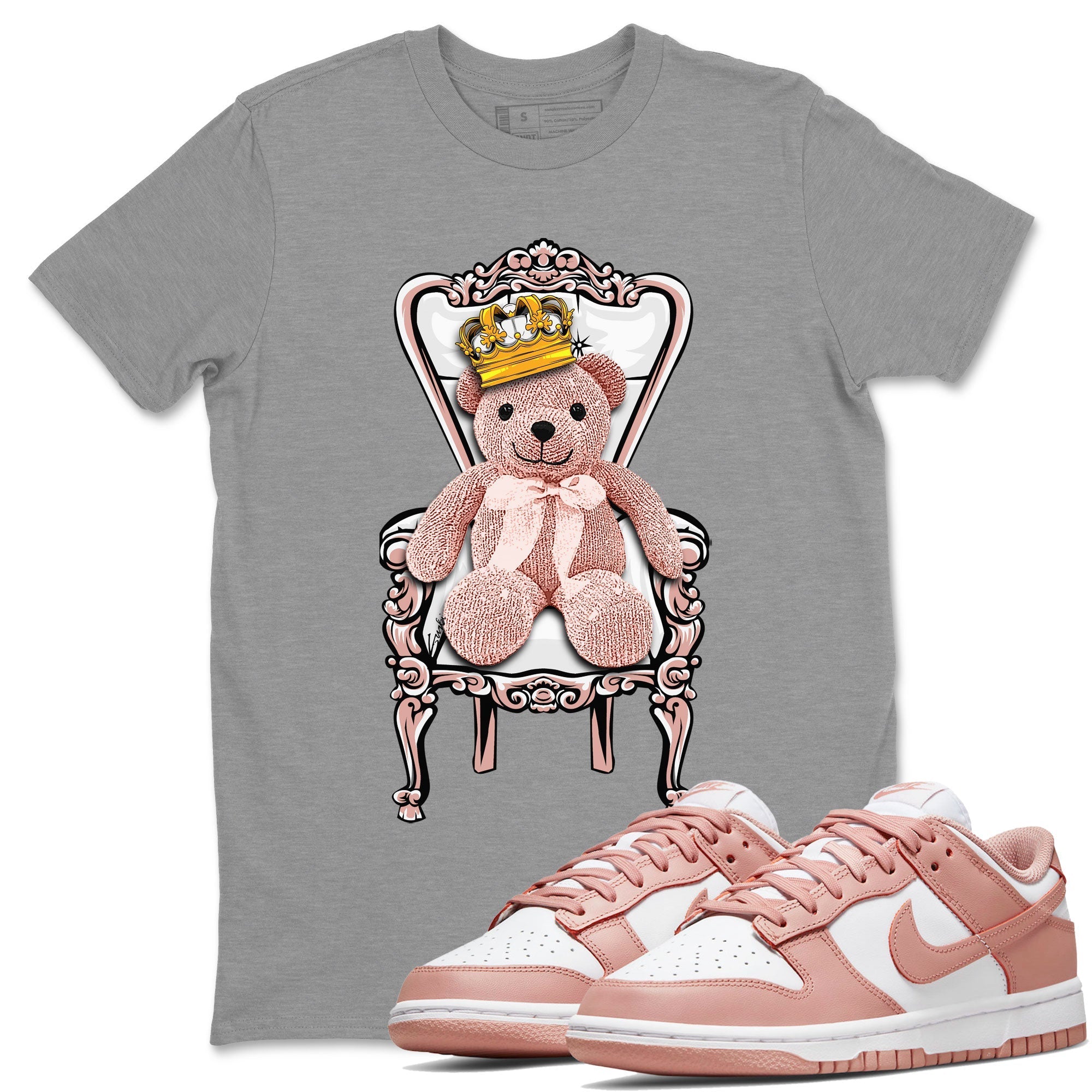 Royal Bear snkmatch Tee - Dunk Rose Whisper