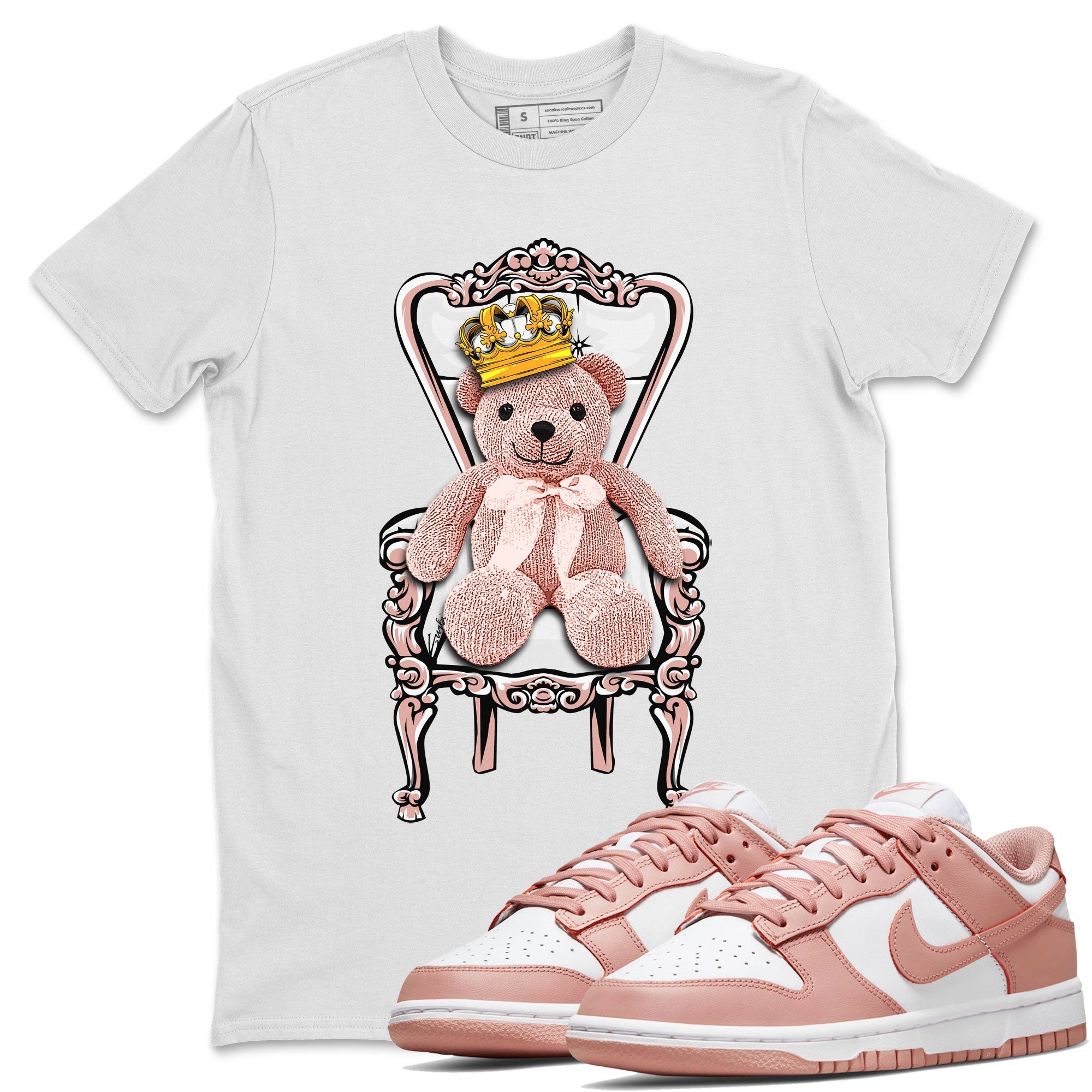 Royal Bear snkmatch Tee - Dunk Rose Whisper