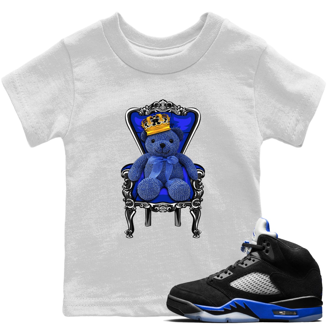 Royal Bear Kids Tops - Air Jordan 5 Racer Blue