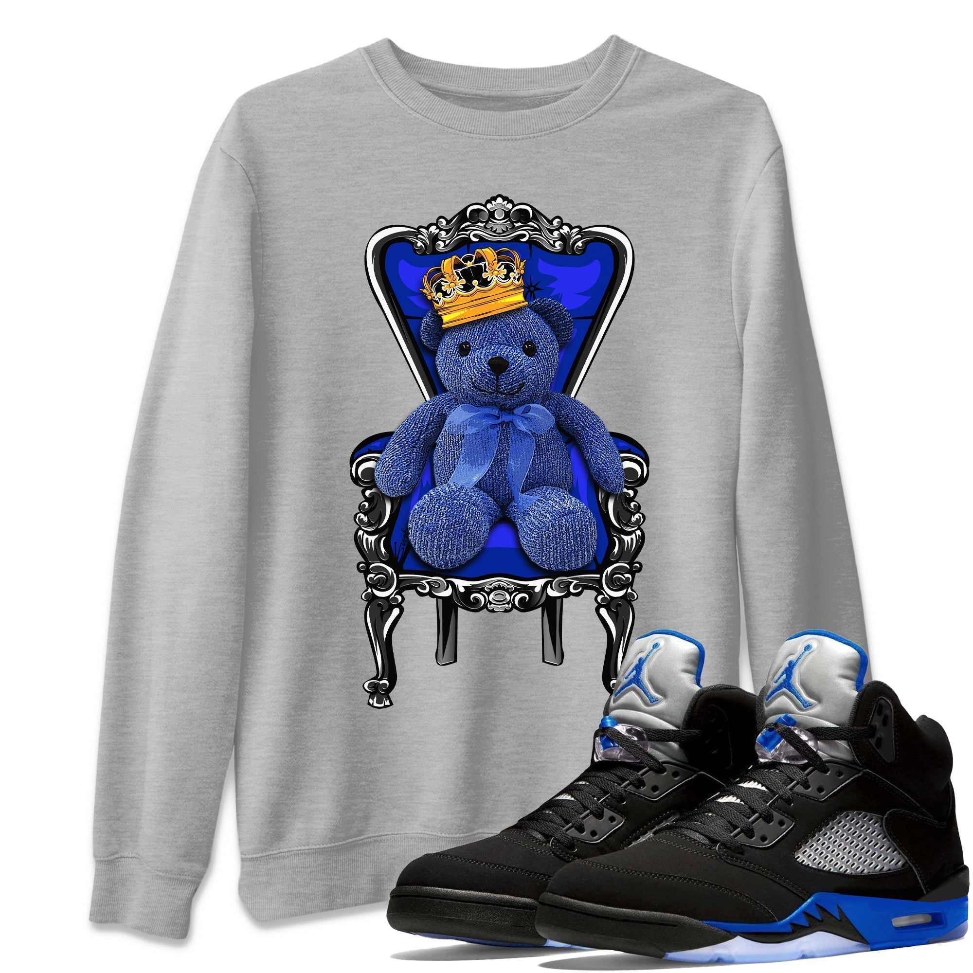 Royal Bear Unisex Tops - Air Jordan 5 Racer Blue