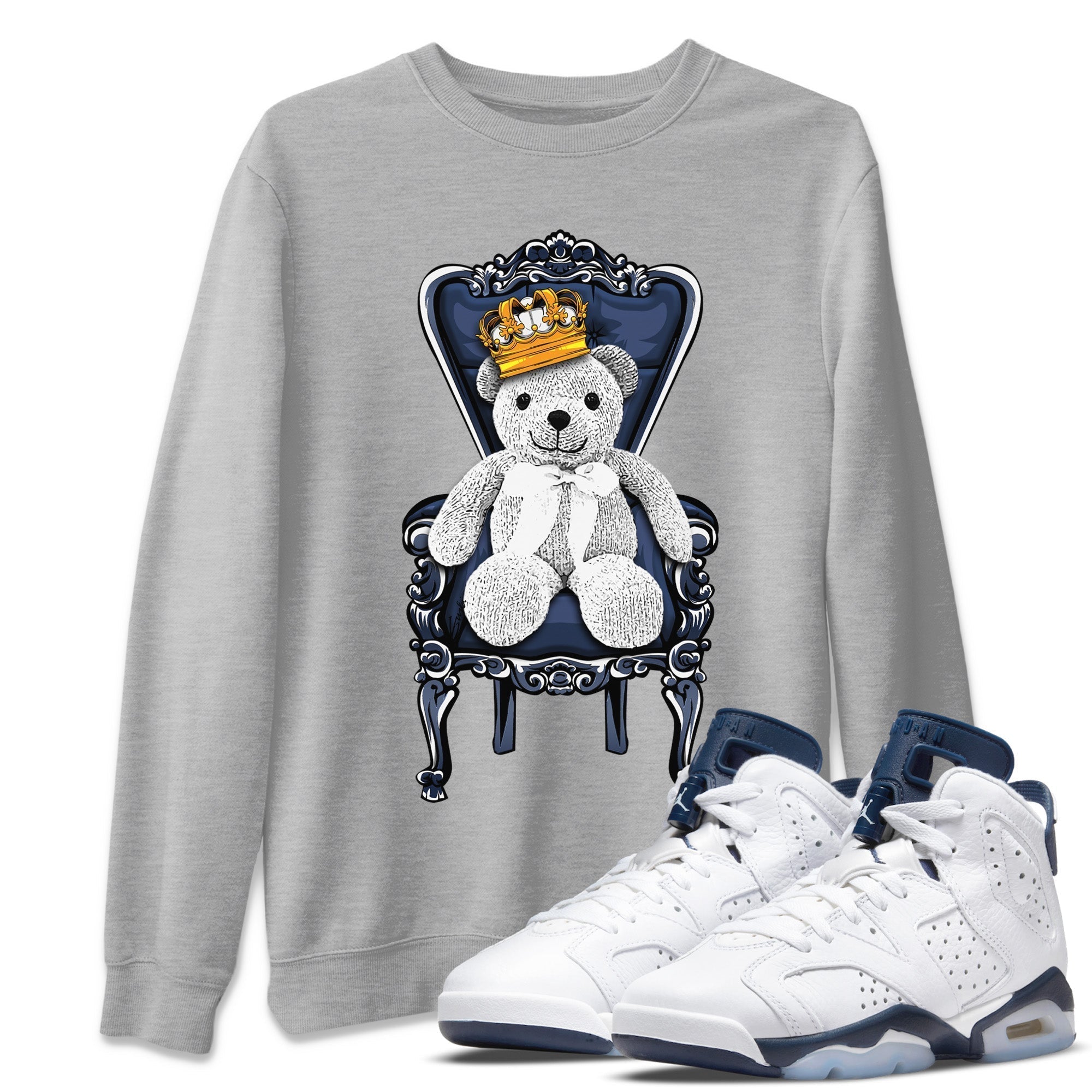 Royal Bear Unisex Tops - Air Jordan 6 Midnight Navy