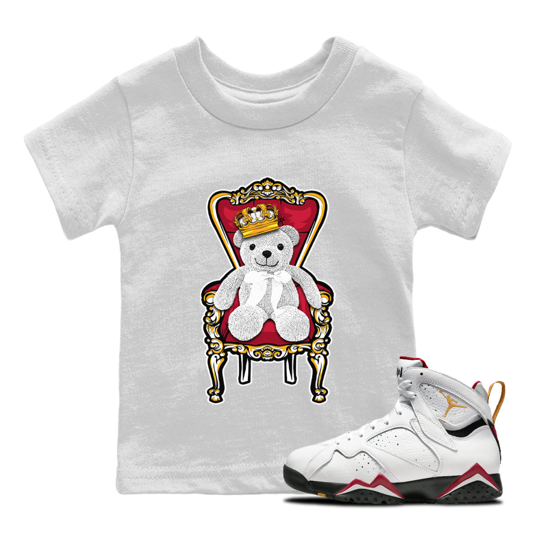 Royal Bear Kids Tops - Air Jordan 7 Cardinal