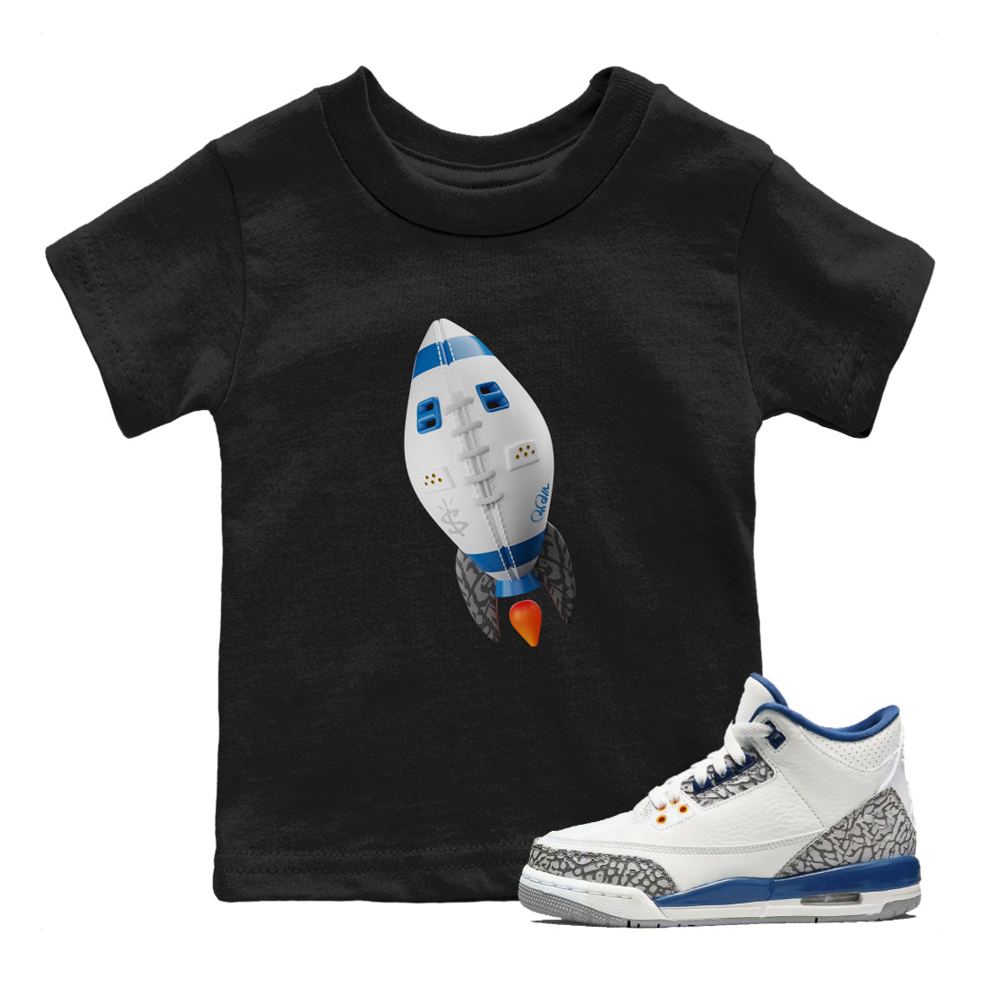 Rugby Rocket Kids Tops - Air Jordan 3 Wizards