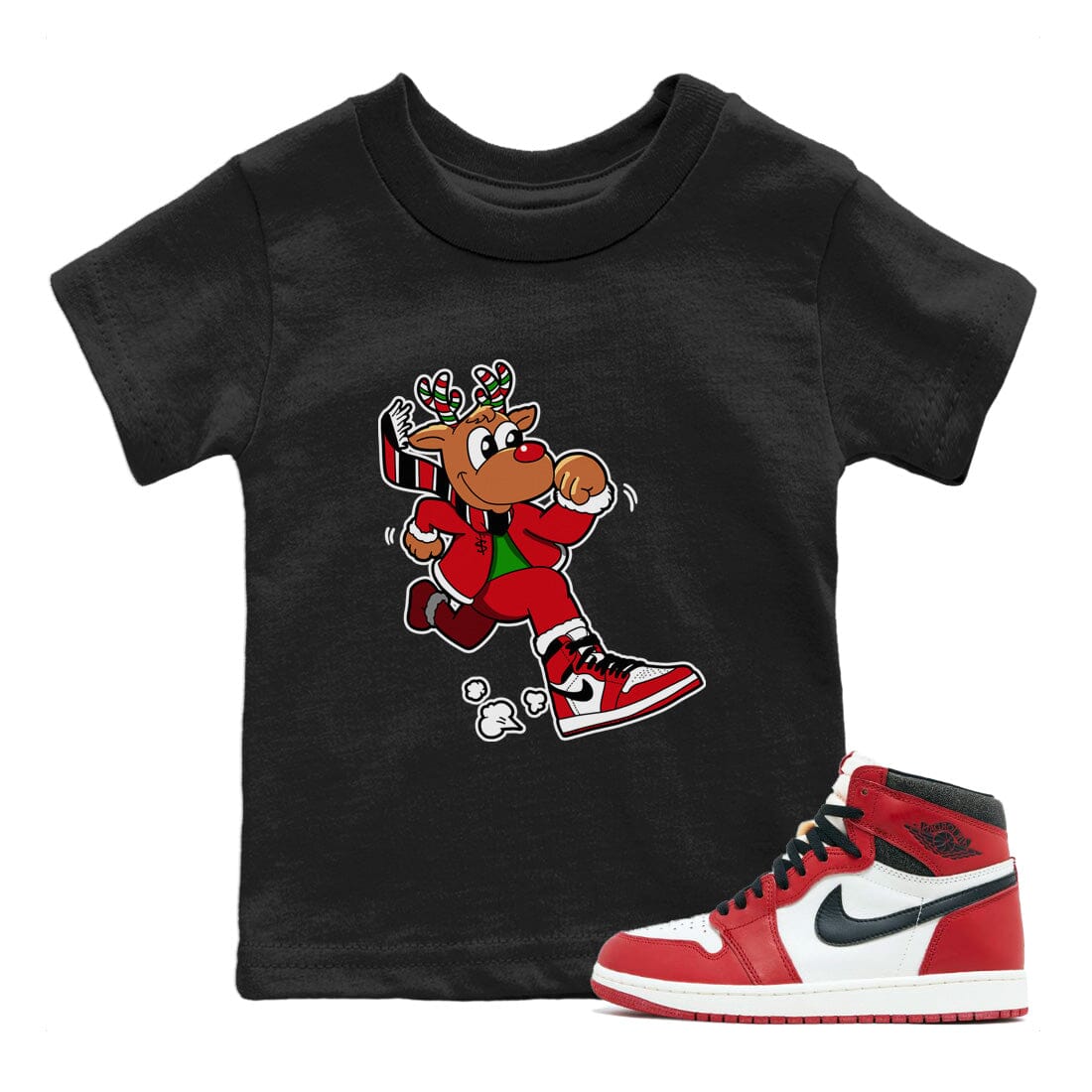 Running Reindeer Kids Tops - Air Jordan 1 Lost & Found