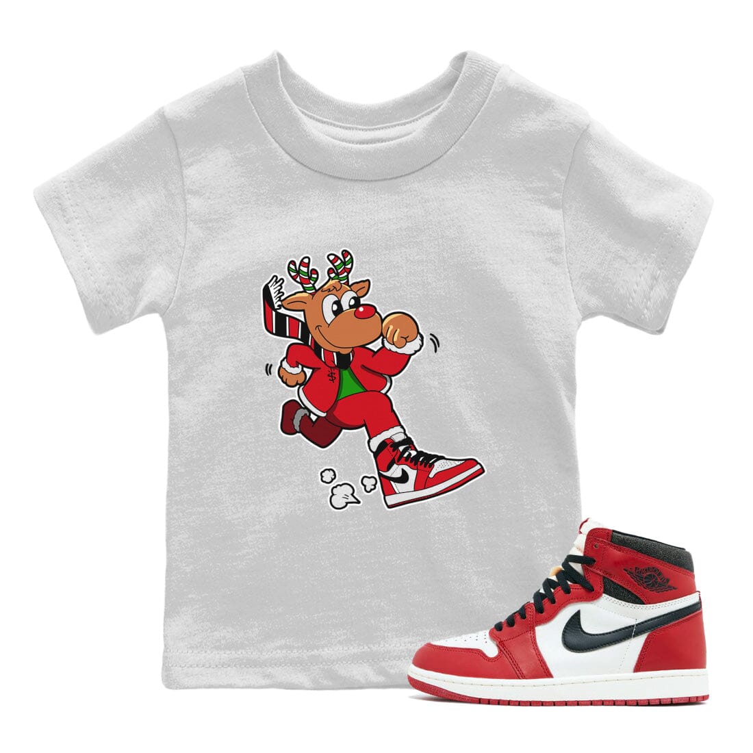 Running Reindeer Kids Tops - Air Jordan 1 Lost & Found