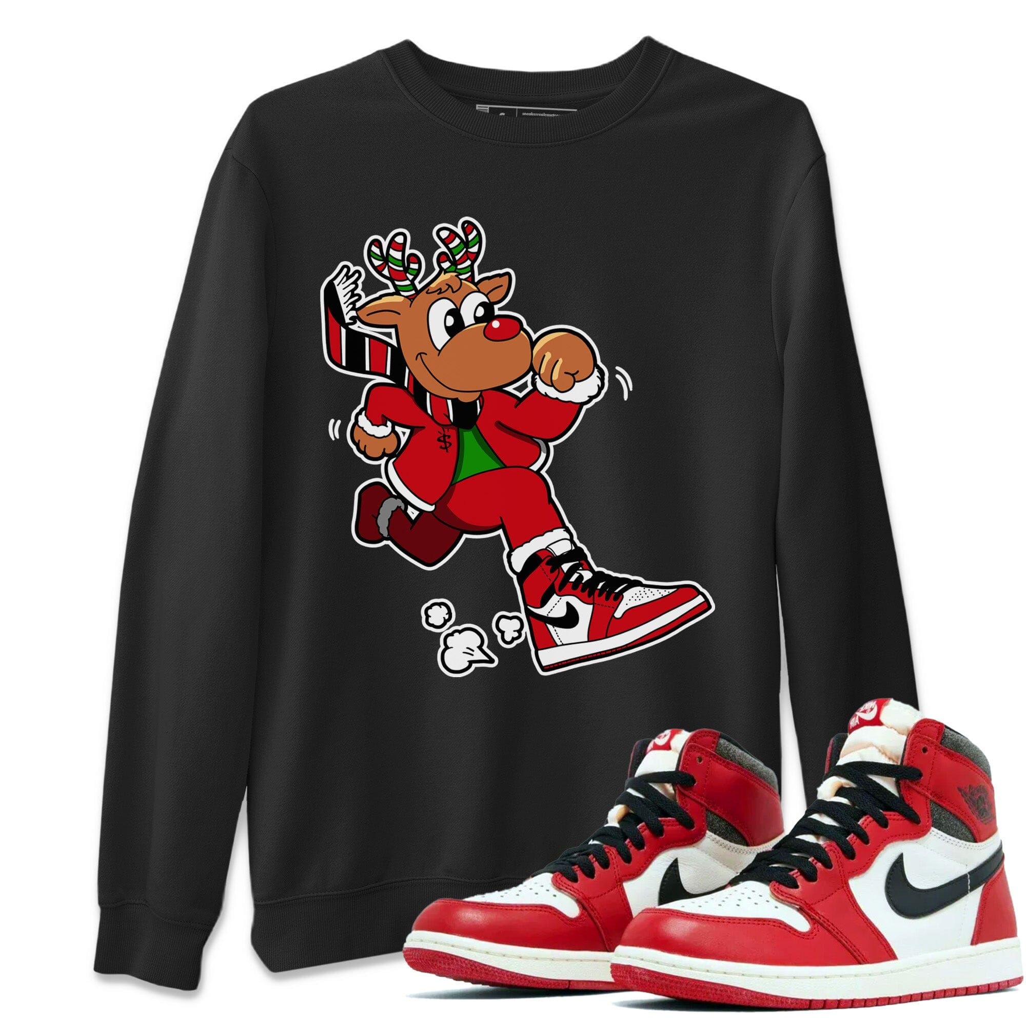 Running Reindeer Unisex Tops - Air Jordan 1 Lost & Found