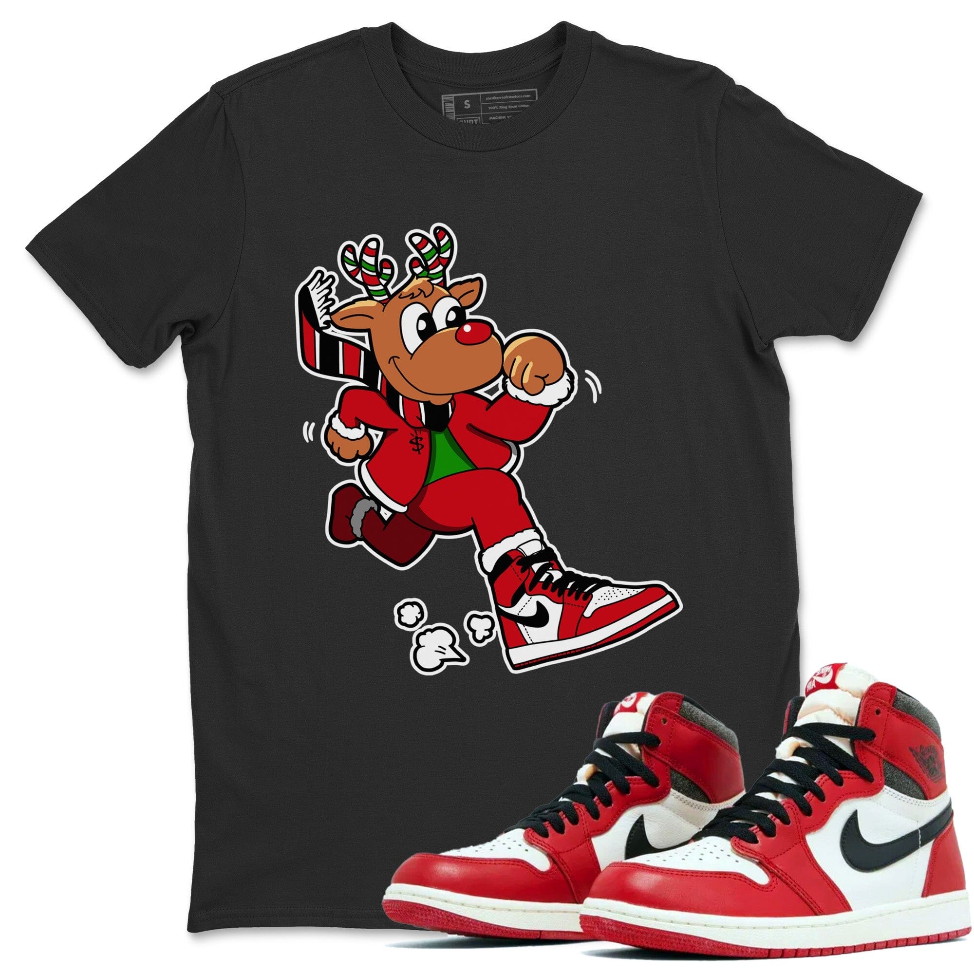 Running Reindeer Unisex Tops - Air Jordan 1 Lost & Found