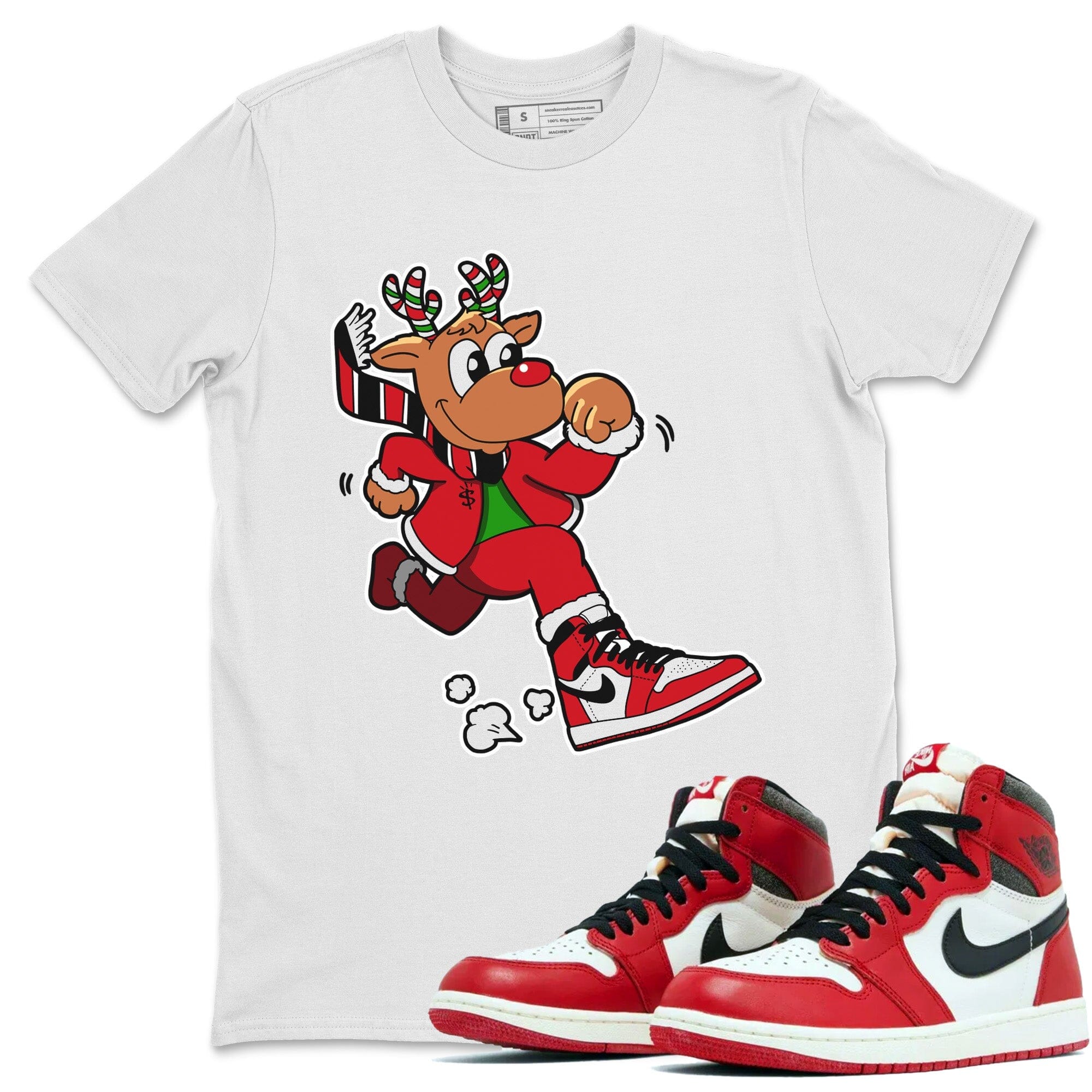 Running Reindeer Unisex Tops - Air Jordan 1 Lost & Found