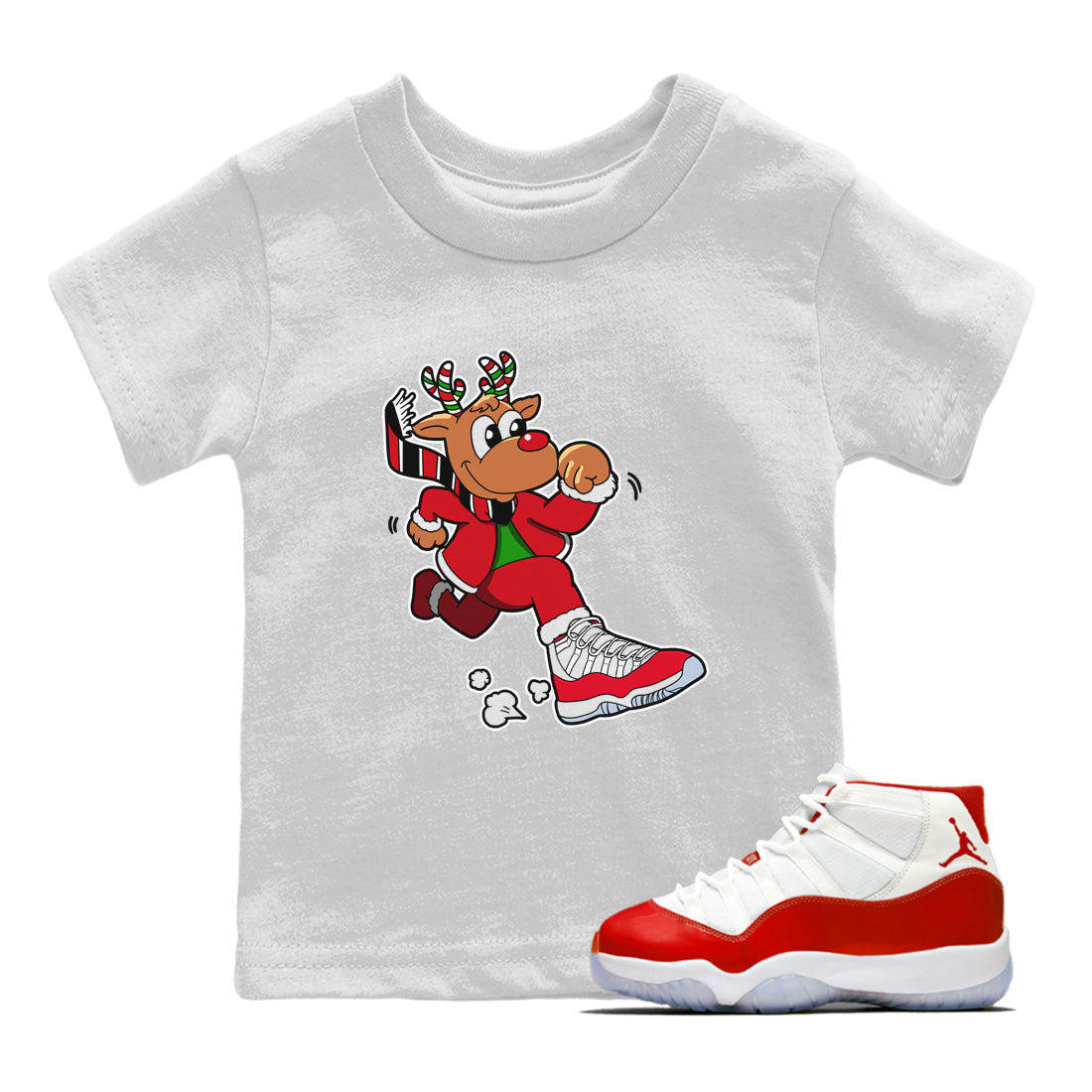 Running Reindeer Kids Tops - Air Jordan 11 Cherry