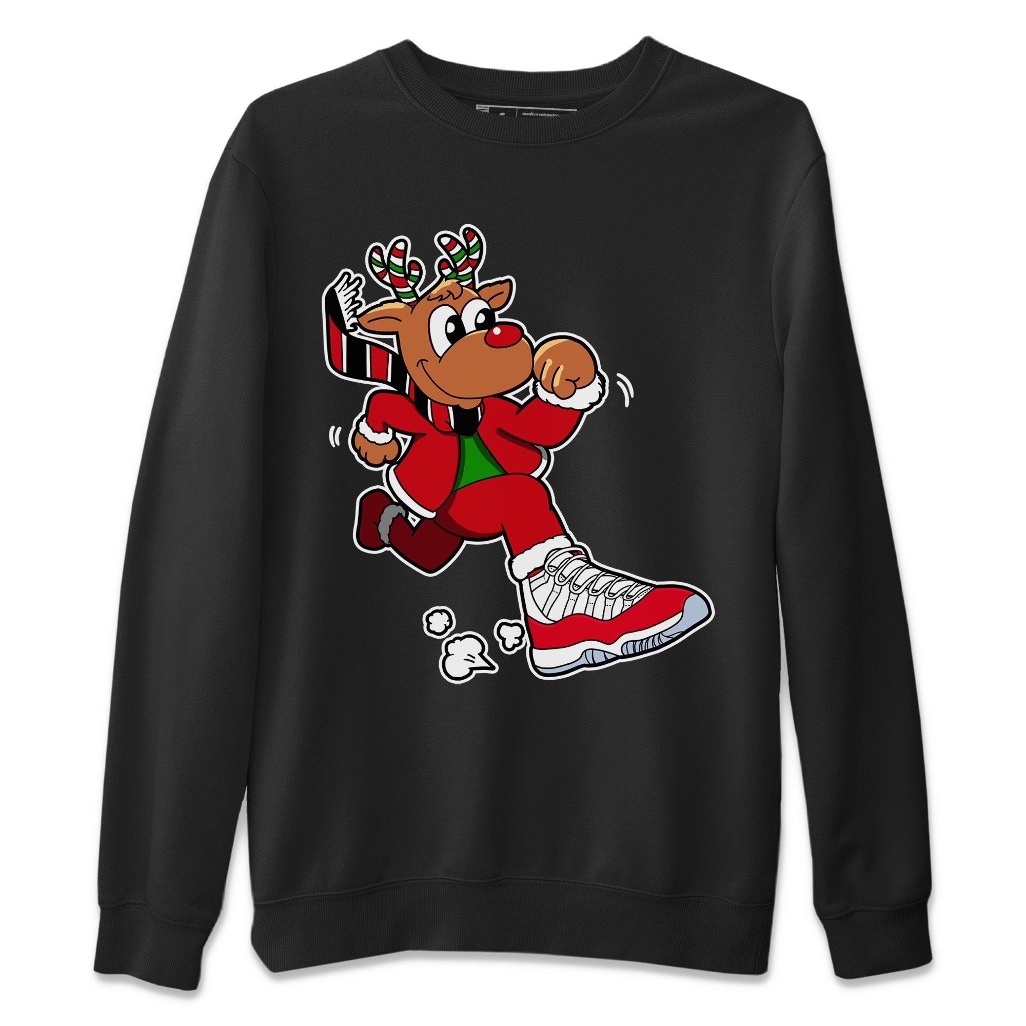 Running Reindeer Unisex Tops - Air Jordan 11 Cherry