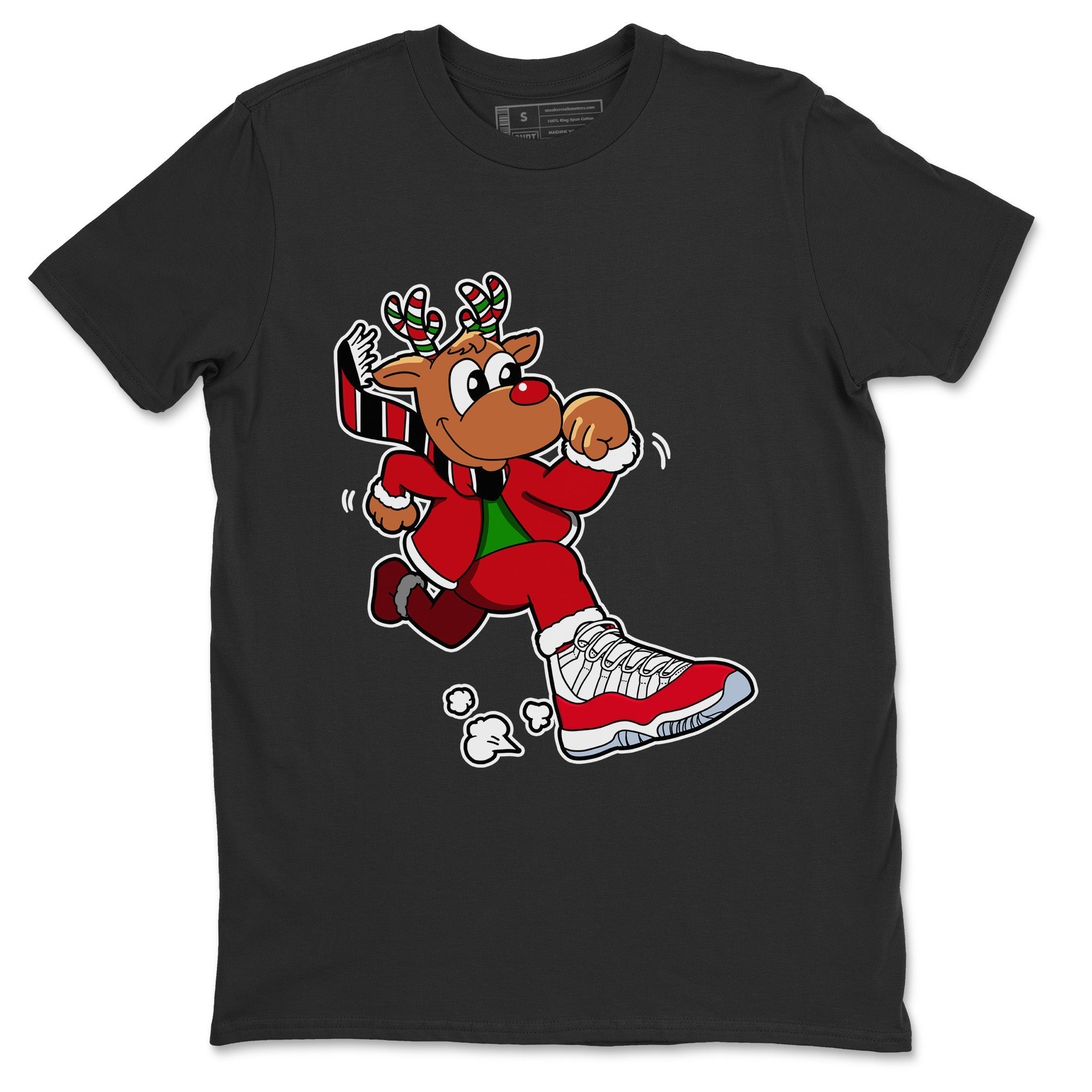 Running Reindeer Unisex Tops - Air Jordan 11 Cherry