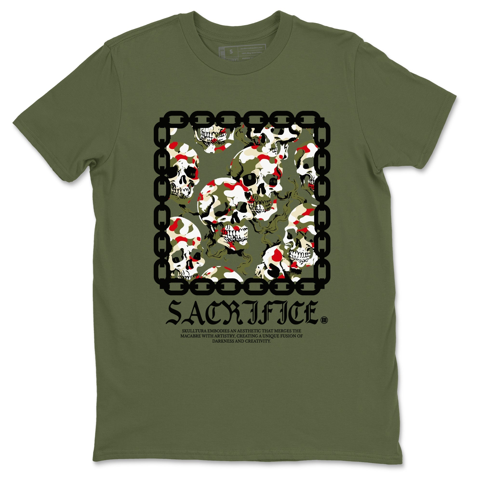 Sacrifice snkmatch Tees - Air Jordan 1 Travis Scott Medium Olive