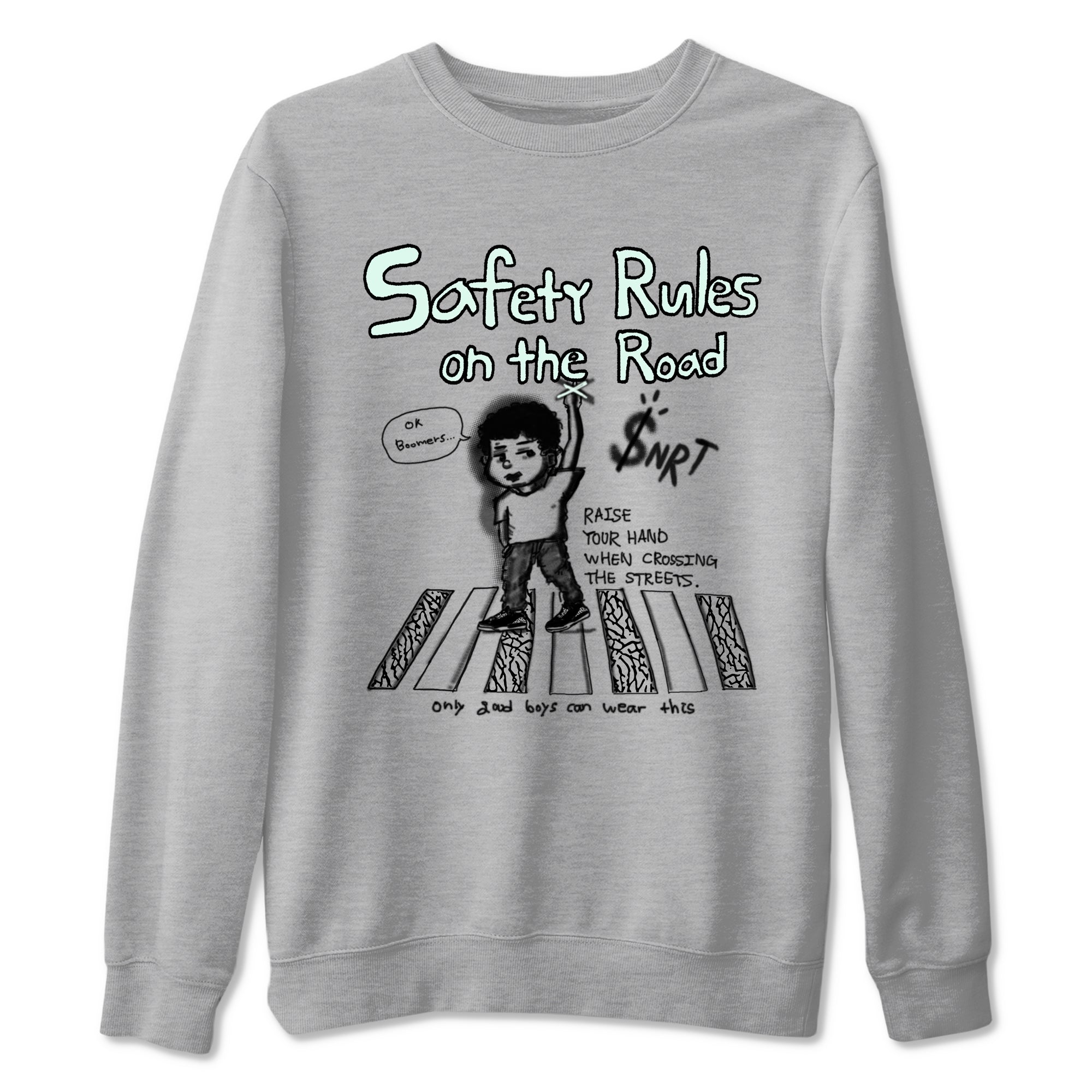 Safety Rules On The Road snkmatch Tees - Air Jordan 3 Green Glow